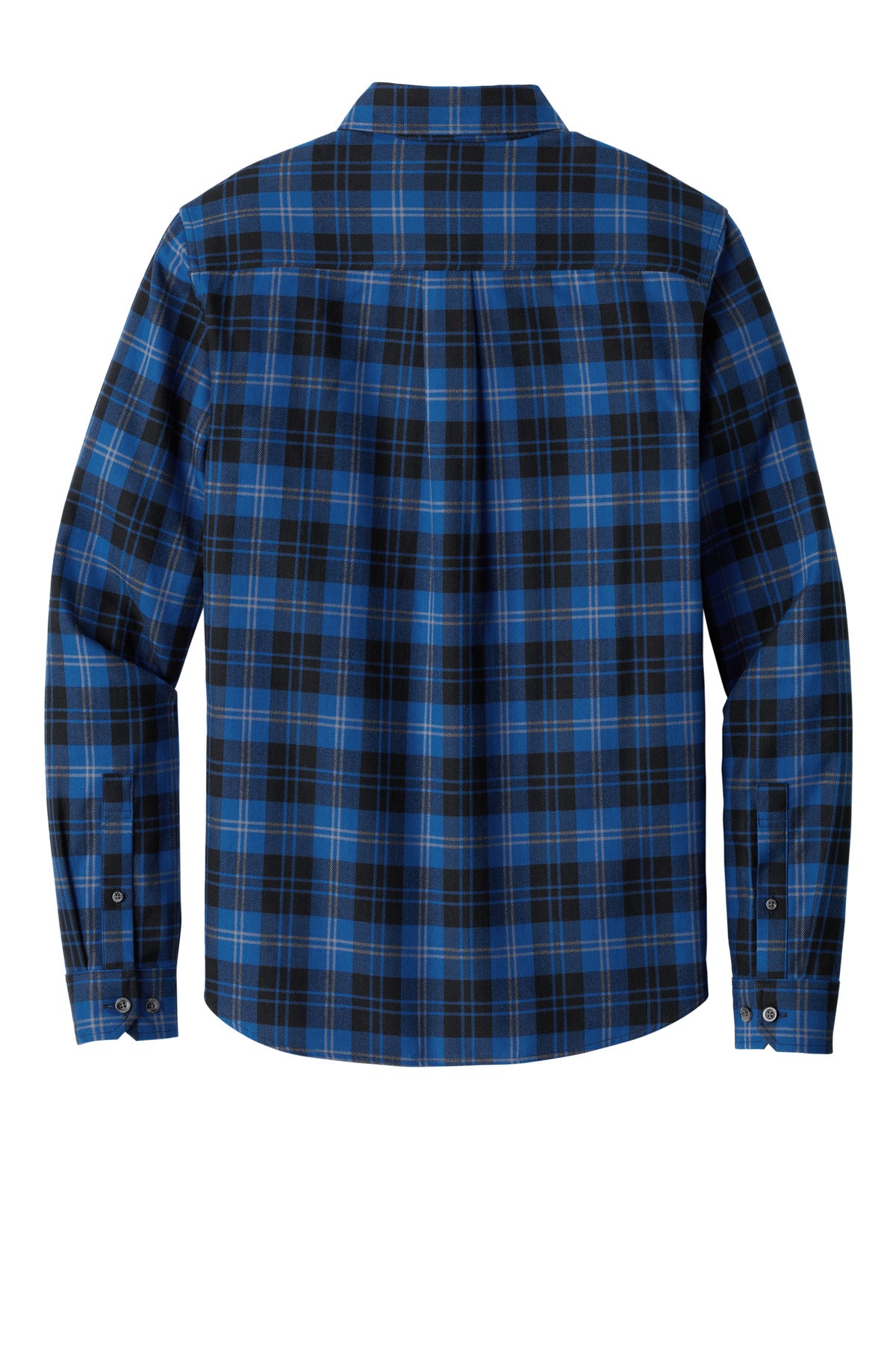 Eddie Bauer Long Sleeve Favorite Flannel Plaid Shirt - Cobalt Tartan
