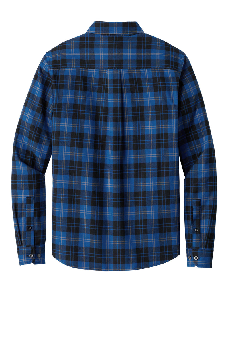 Eddie Bauer Long Sleeve Favorite Flannel Plaid Shirt - Cobalt Tartan