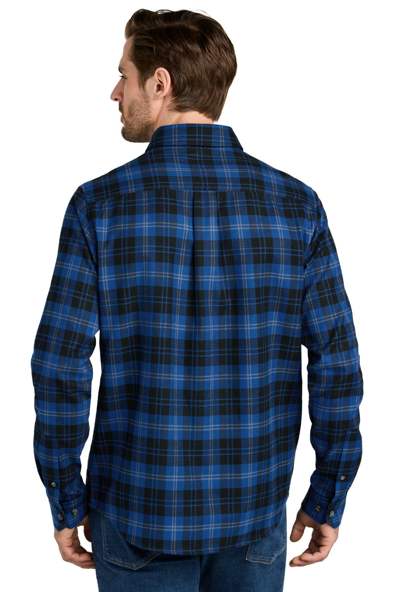 Eddie Bauer Long Sleeve Favorite Flannel Plaid Shirt - Cobalt Tartan