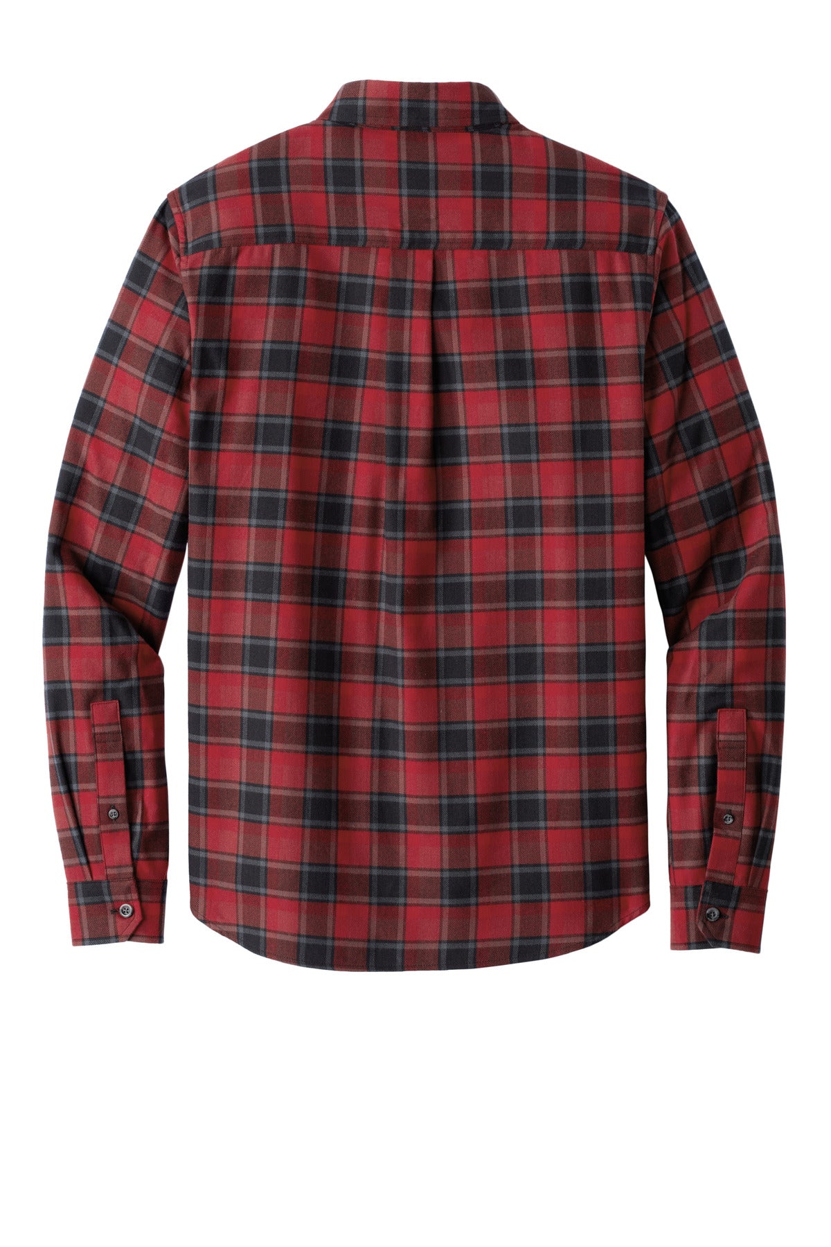 Eddie Bauer Long Sleeve Favorite Flannel Plaid Shirt - Red Highland Plaid
