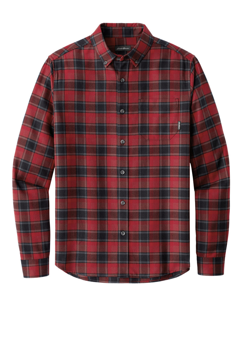 Eddie Bauer Long Sleeve Favorite Flannel Plaid Shirt - Red Highland Plaid