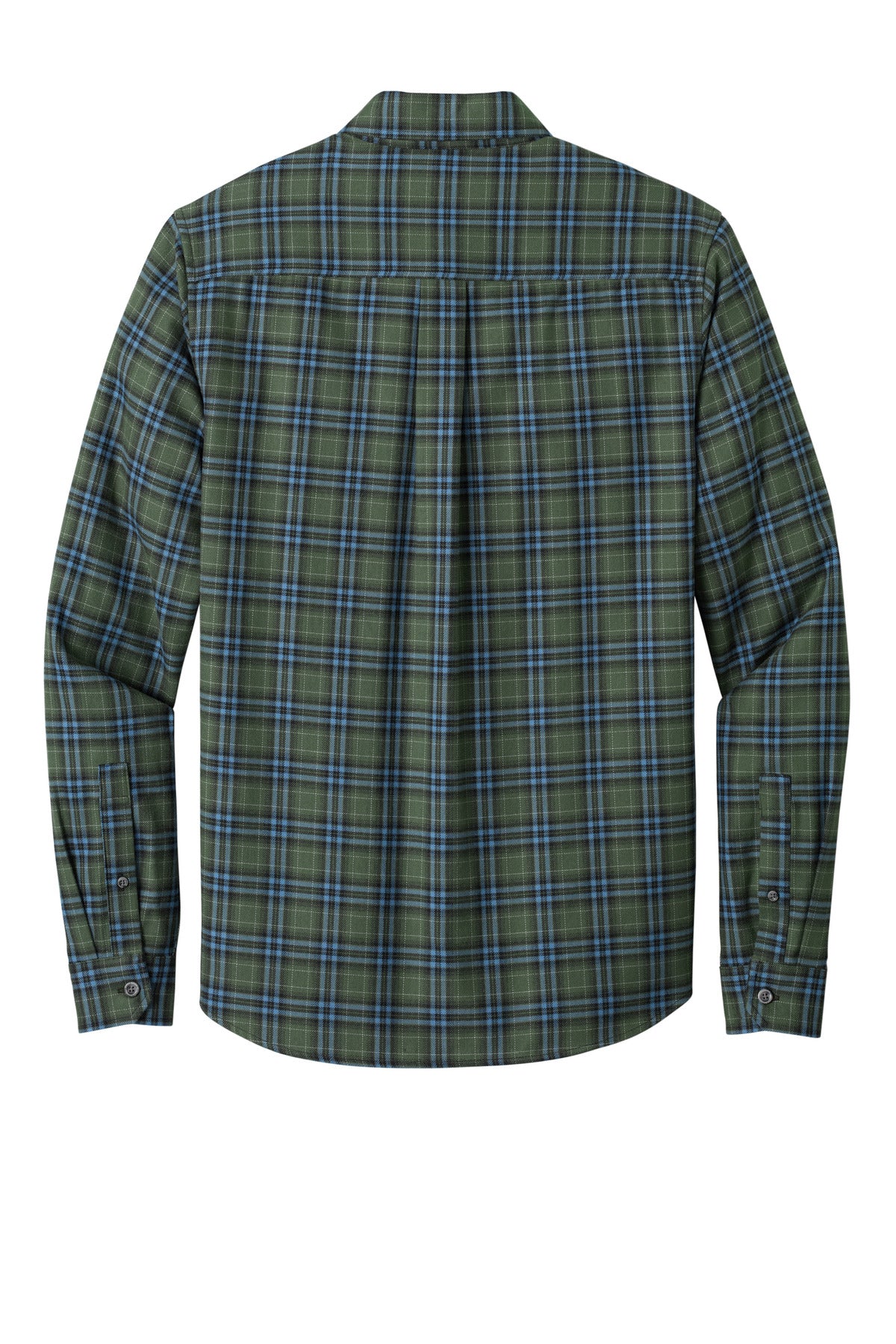 Eddie Bauer Long Sleeve Favorite Flannel Plaid Shirt - Soft Olive Plaid