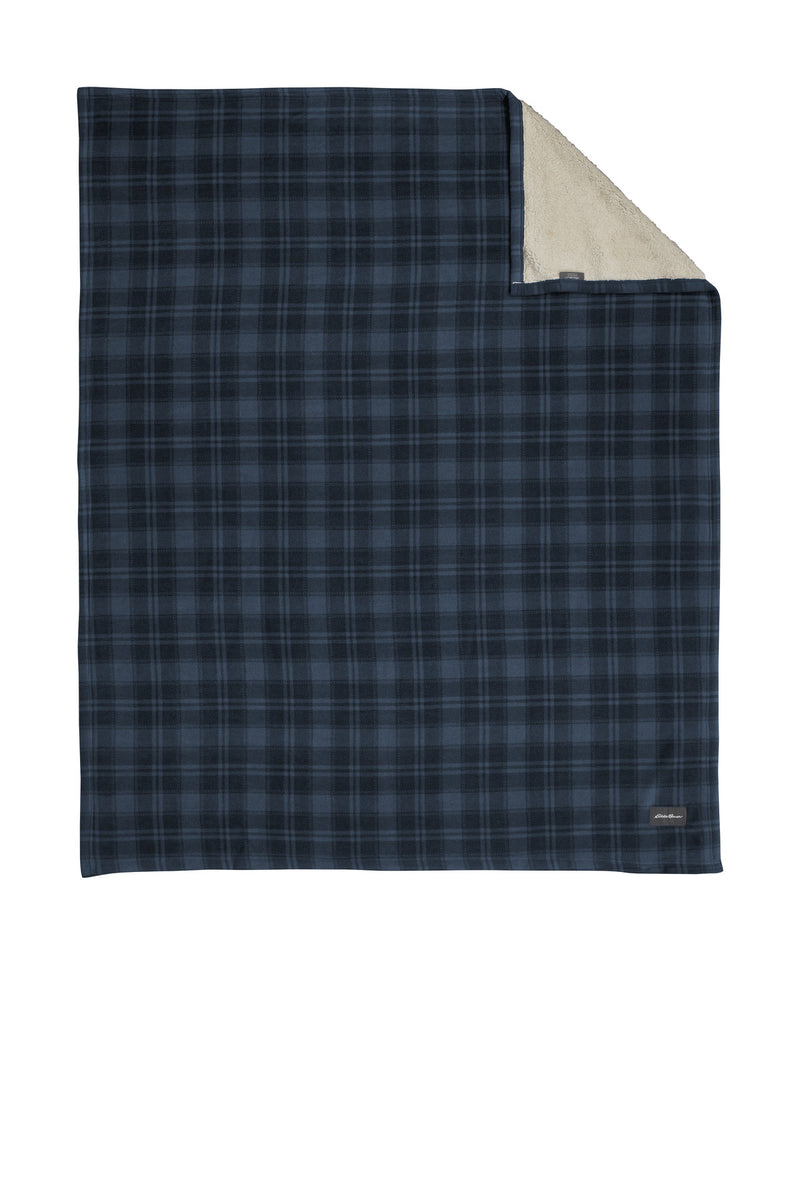 Eddie Bauer Woodland Blanket - River Blue Navy/ Bone