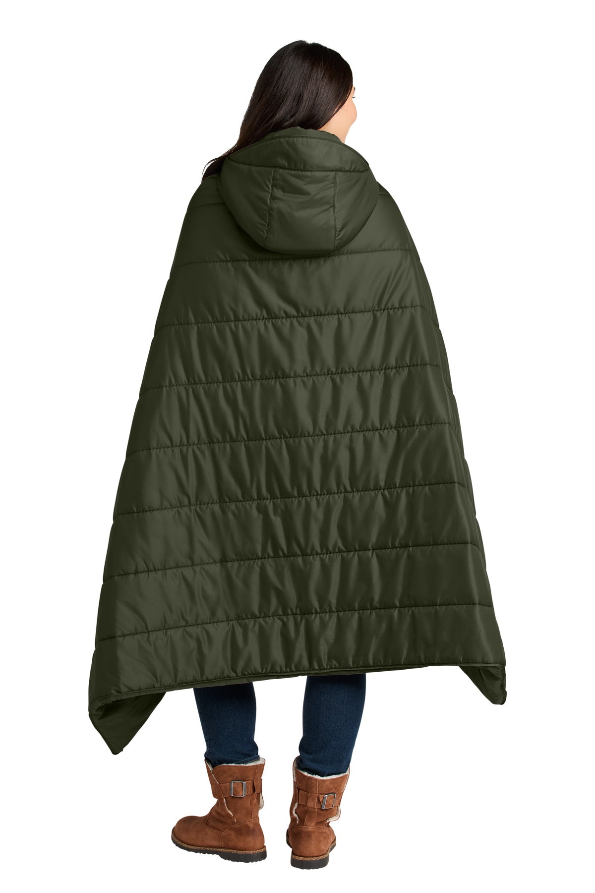 Eddie Bauer Puffy Camp Poncho - Olive Green