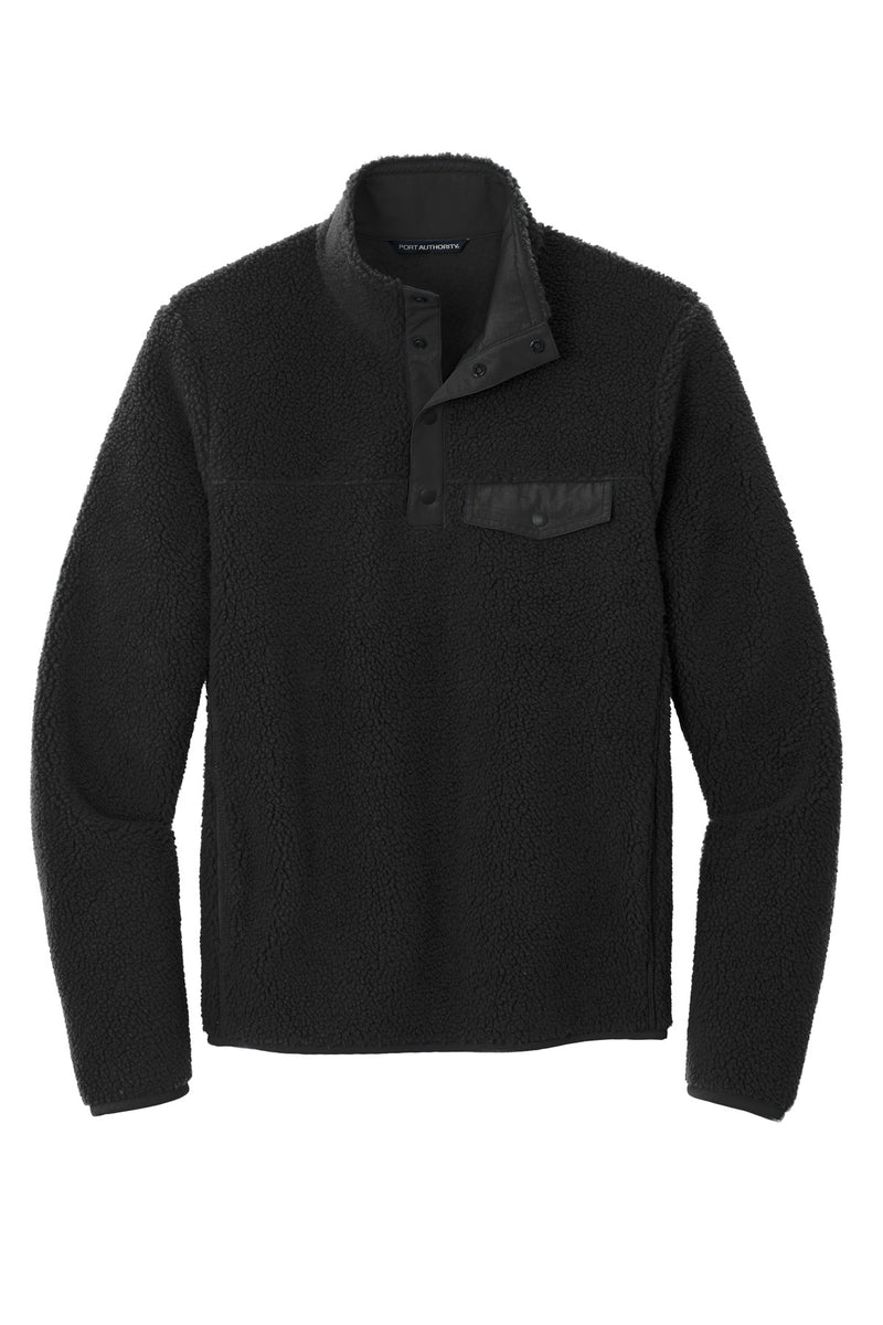 Port Authority Camp Fleece Snap Pullover - Deep Black