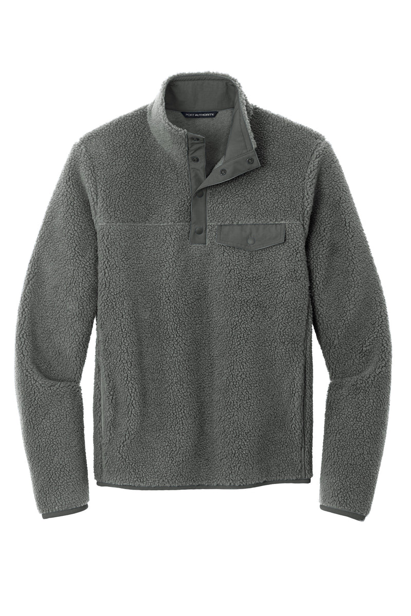 Port Authority Camp Fleece Snap Pullover - Grey Steel