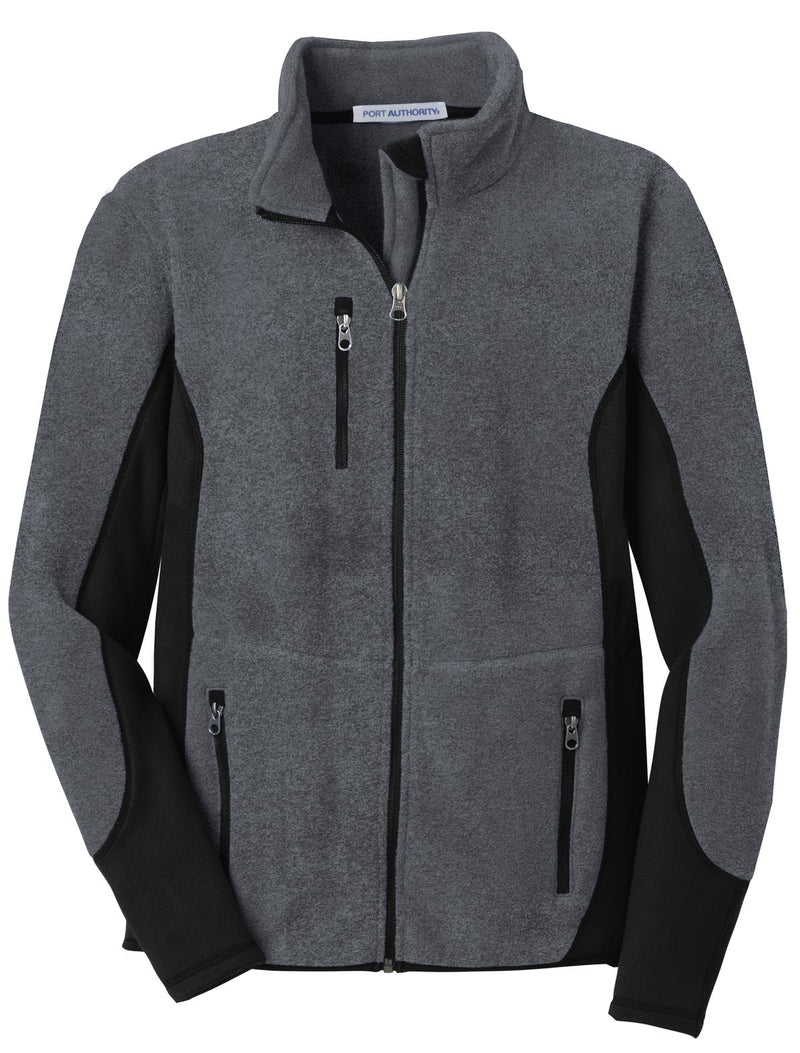 Port Authority R-Tek Pro Fleece Full-Zip Jacket - Charcoal Heather/ Black