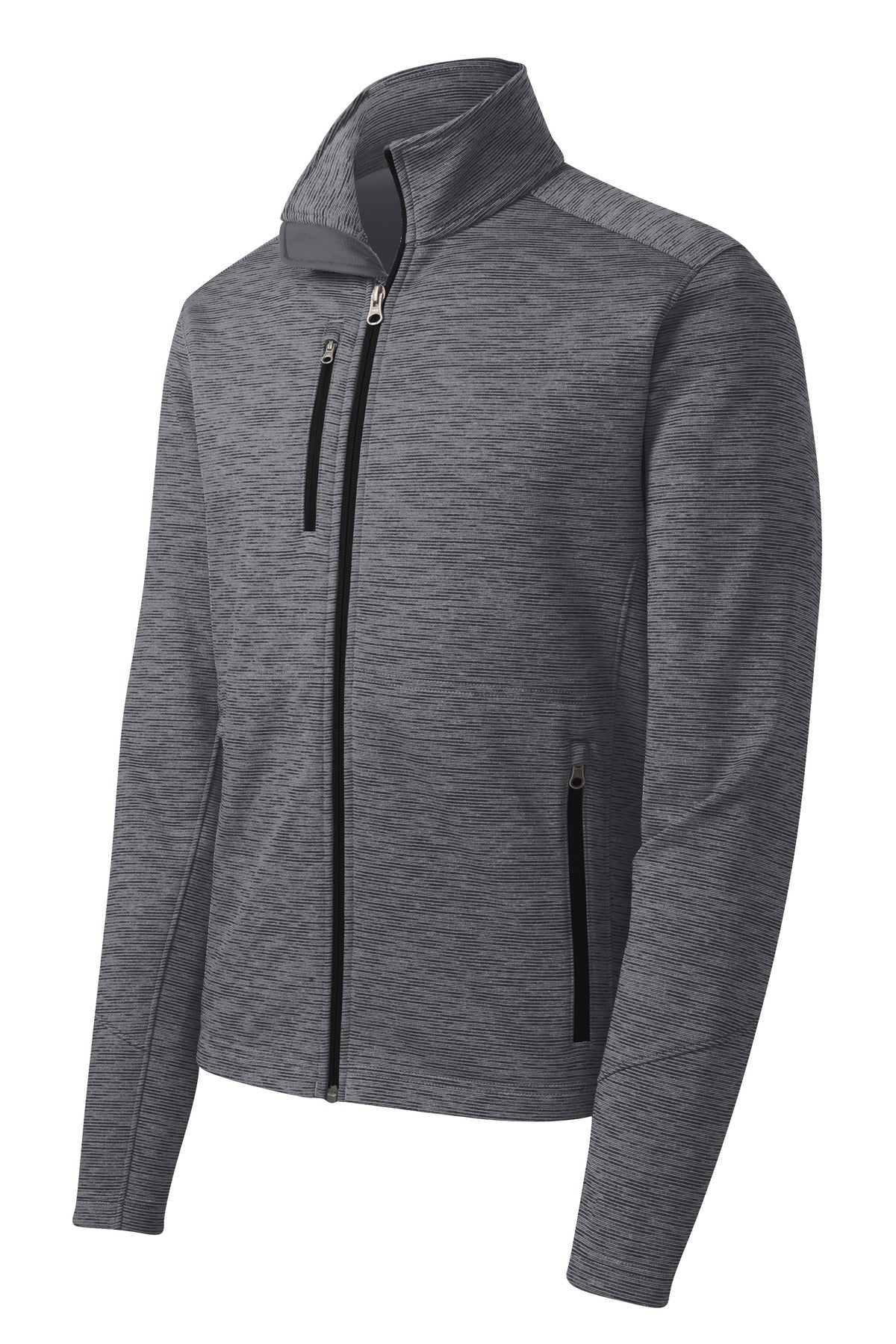 Port Authority Digi Stripe Fleece Jacket - Black