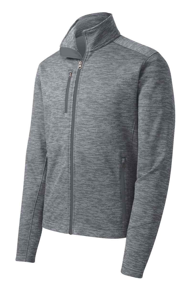 Port Authority Digi Stripe Fleece Jacket - Grey