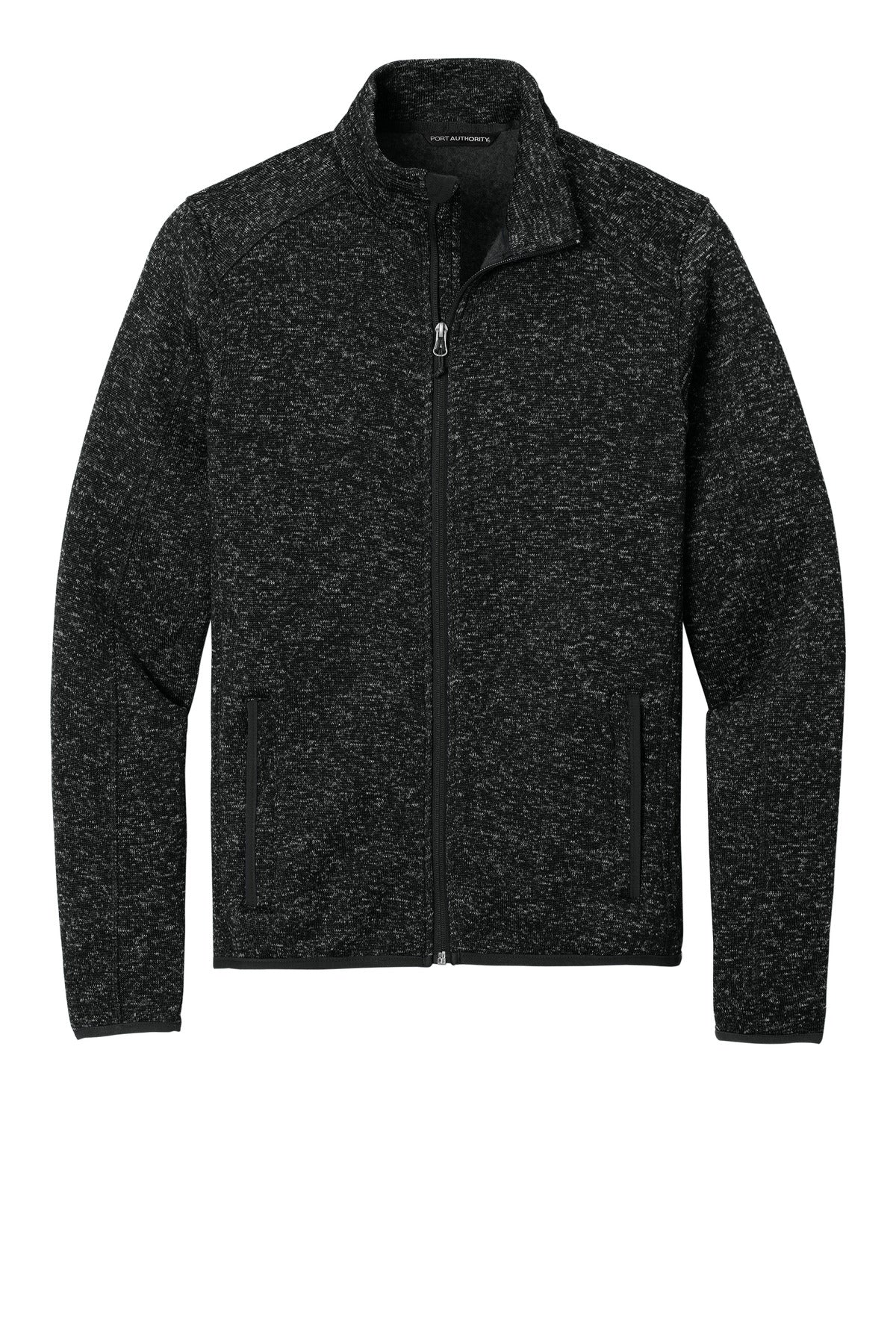 Port Authority Sweater Fleece Jacket - Black Heather