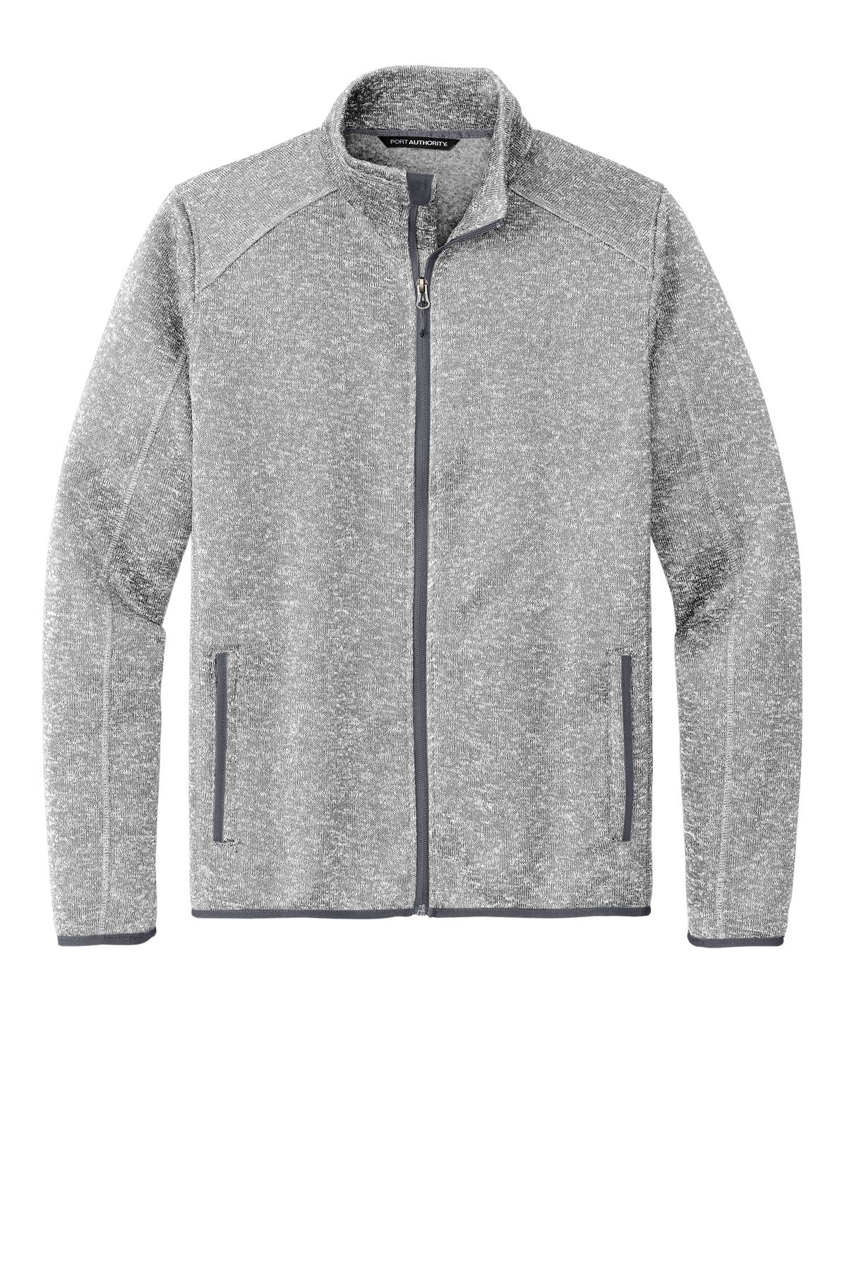 Port Authority Sweater Fleece Jacket - Grey Heather