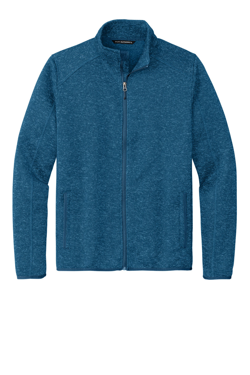 Port Authority Sweater Fleece Jacket - Medium Blue Heather