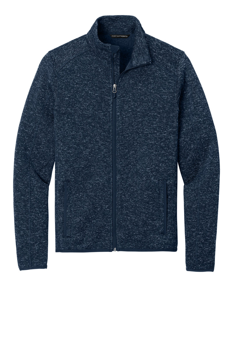 Port Authority Sweater Fleece Jacket - River Blue Navy Heather