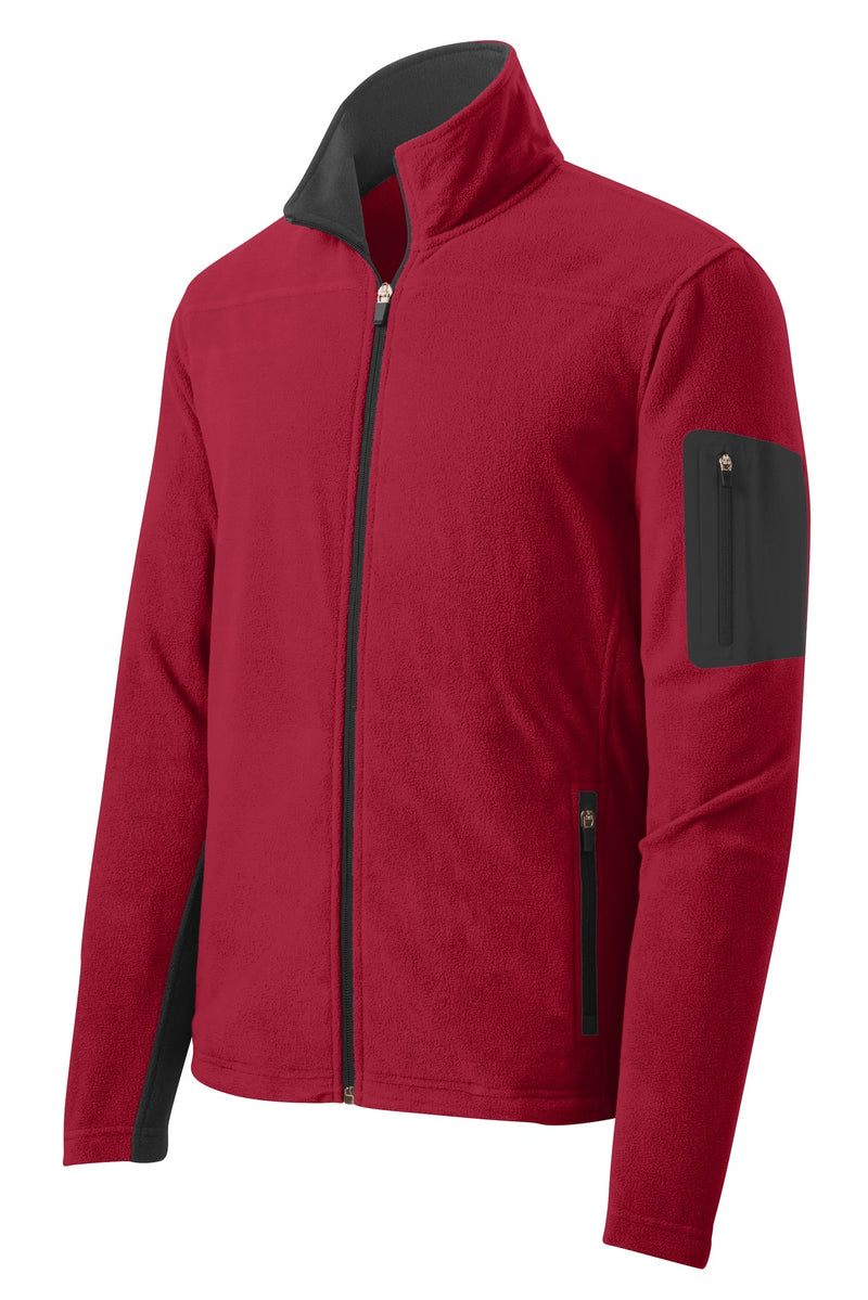 Port Authority Summit Fleece Full-Zip Jacket - Rich Red/ Black
