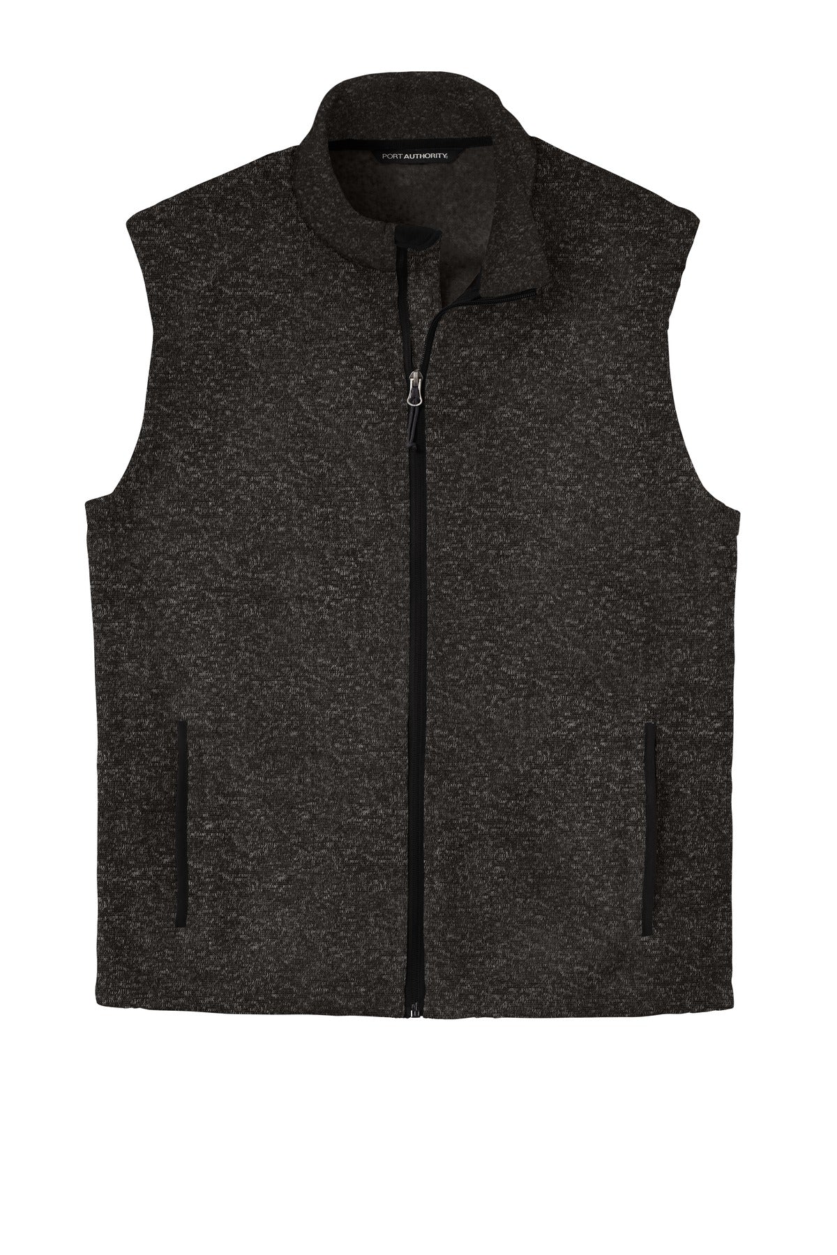 Port Authority  Sweater Fleece Vest - Black Heather