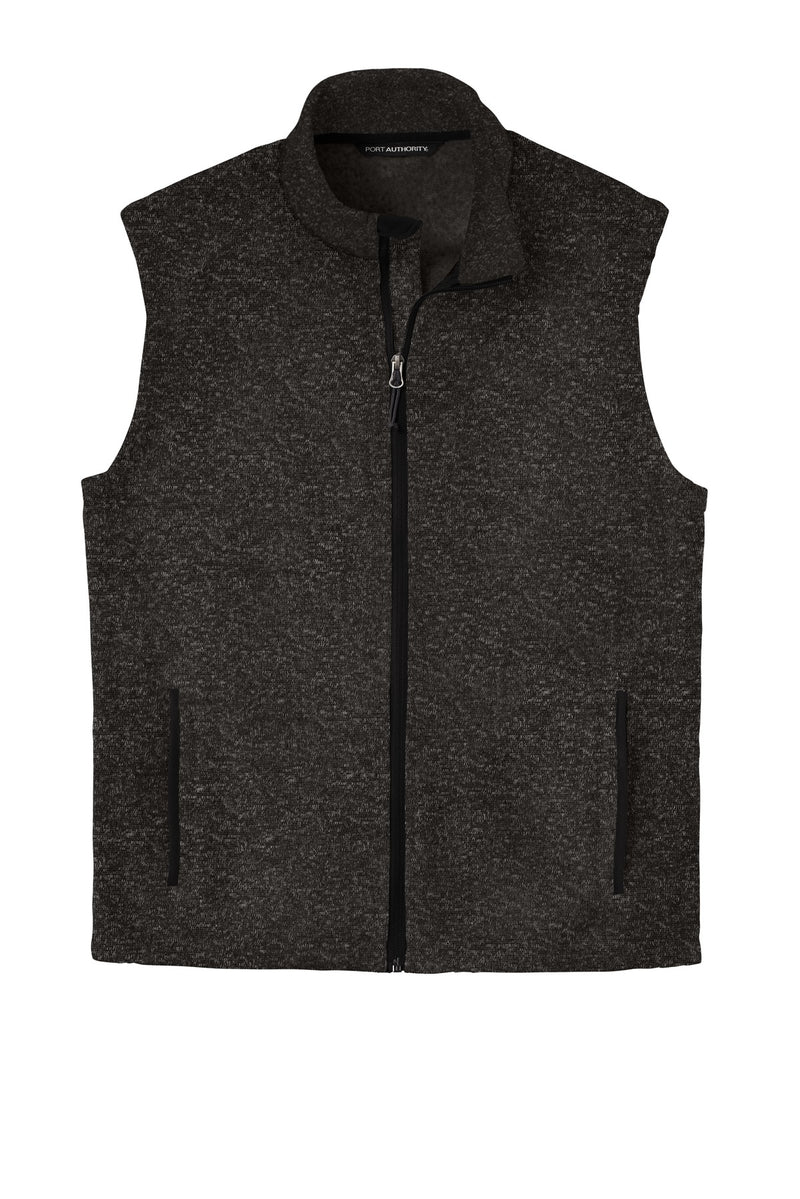 Port Authority  Sweater Fleece Vest - Black Heather