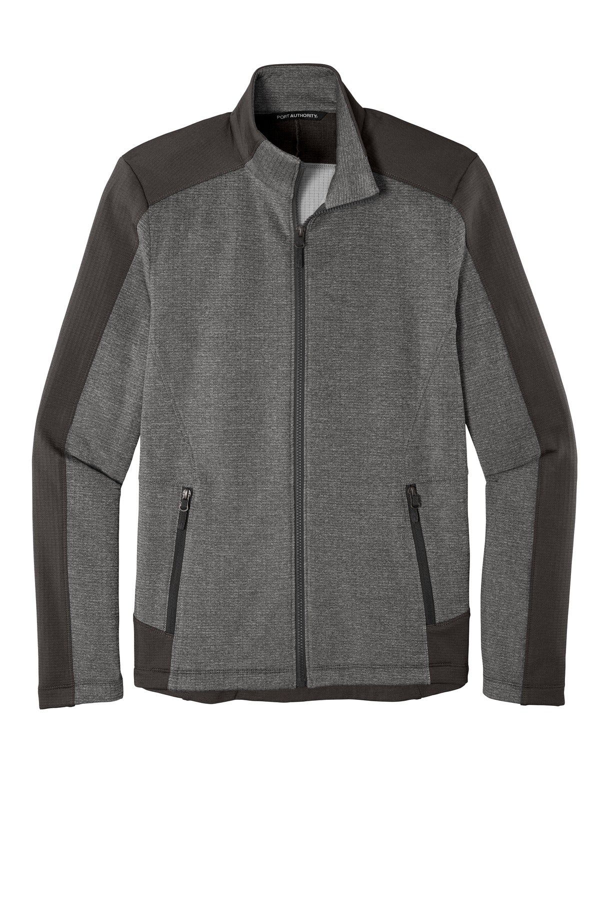Port Authority  Grid Fleece Jacket - Grey Smoke Heather/ Grey Smoke
