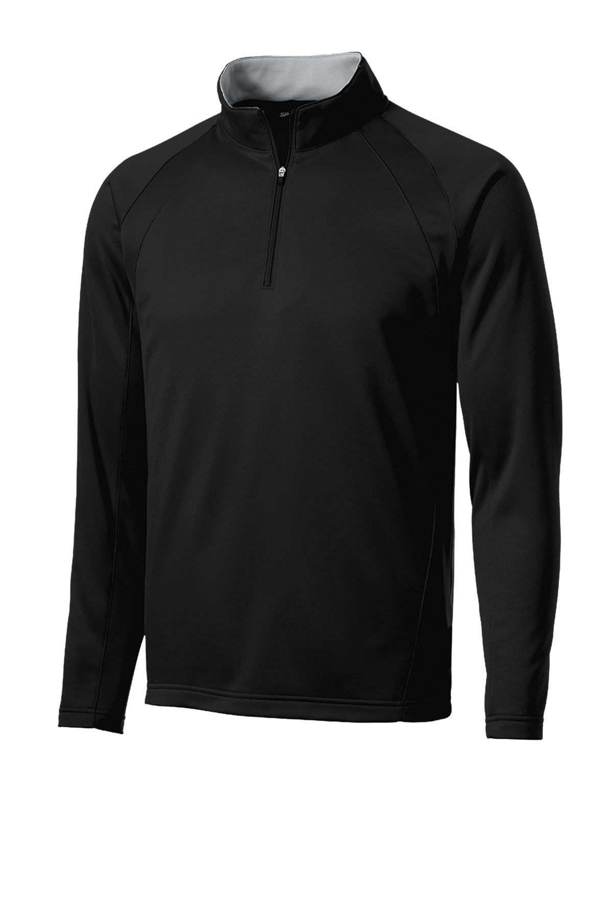 Sport-Tek Sport-Wick Fleece 1/4-Zip Pullover - Black/ Silver