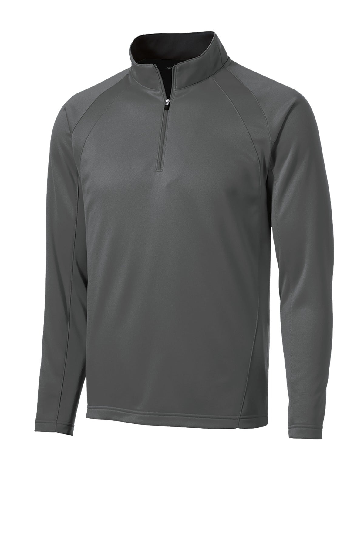 Sport-Tek Sport-Wick Fleece 1/4-Zip Pullover - Dark Smoke Grey/ Black