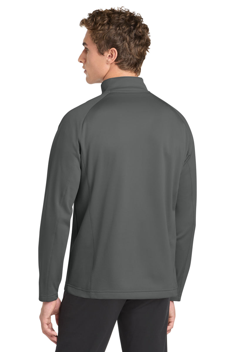 Sport-Tek Sport-Wick Fleece 1/4-Zip Pullover - Dark Smoke Grey/ Black