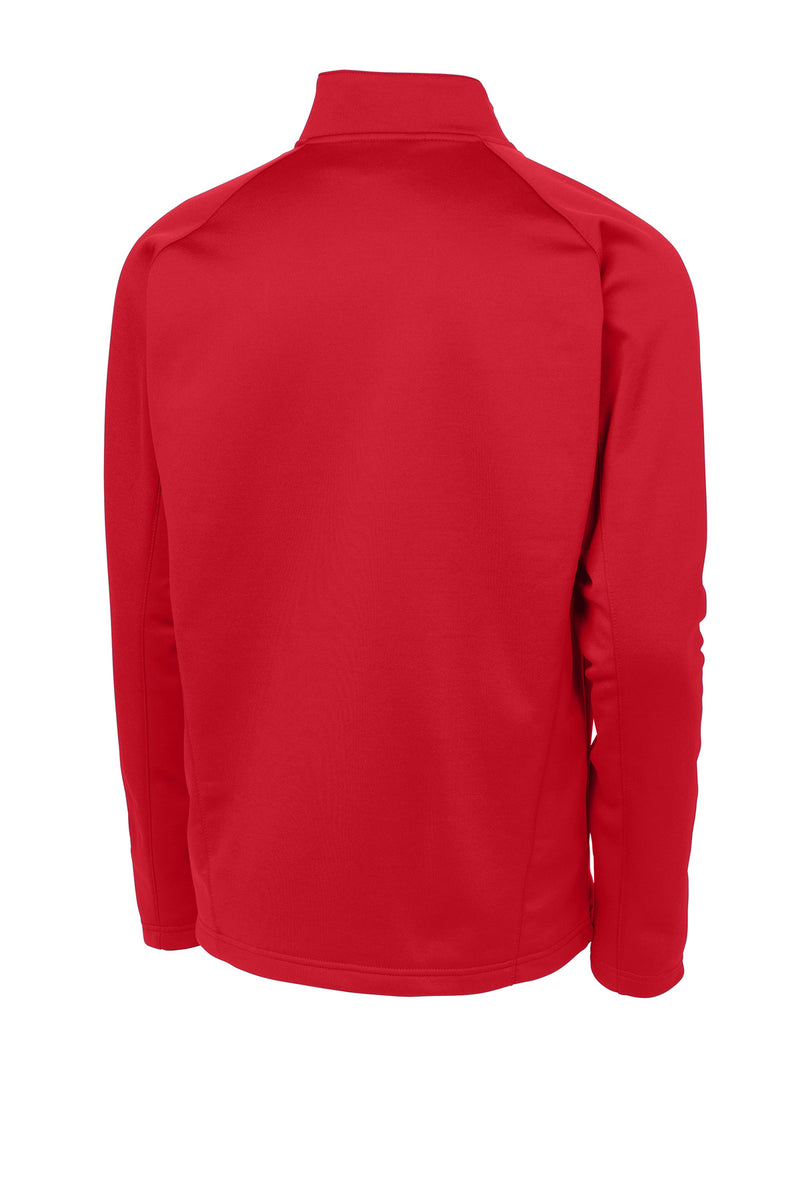 Sport-Tek Sport-Wick Fleece 1/4-Zip Pullover - Deep Red/ Silver