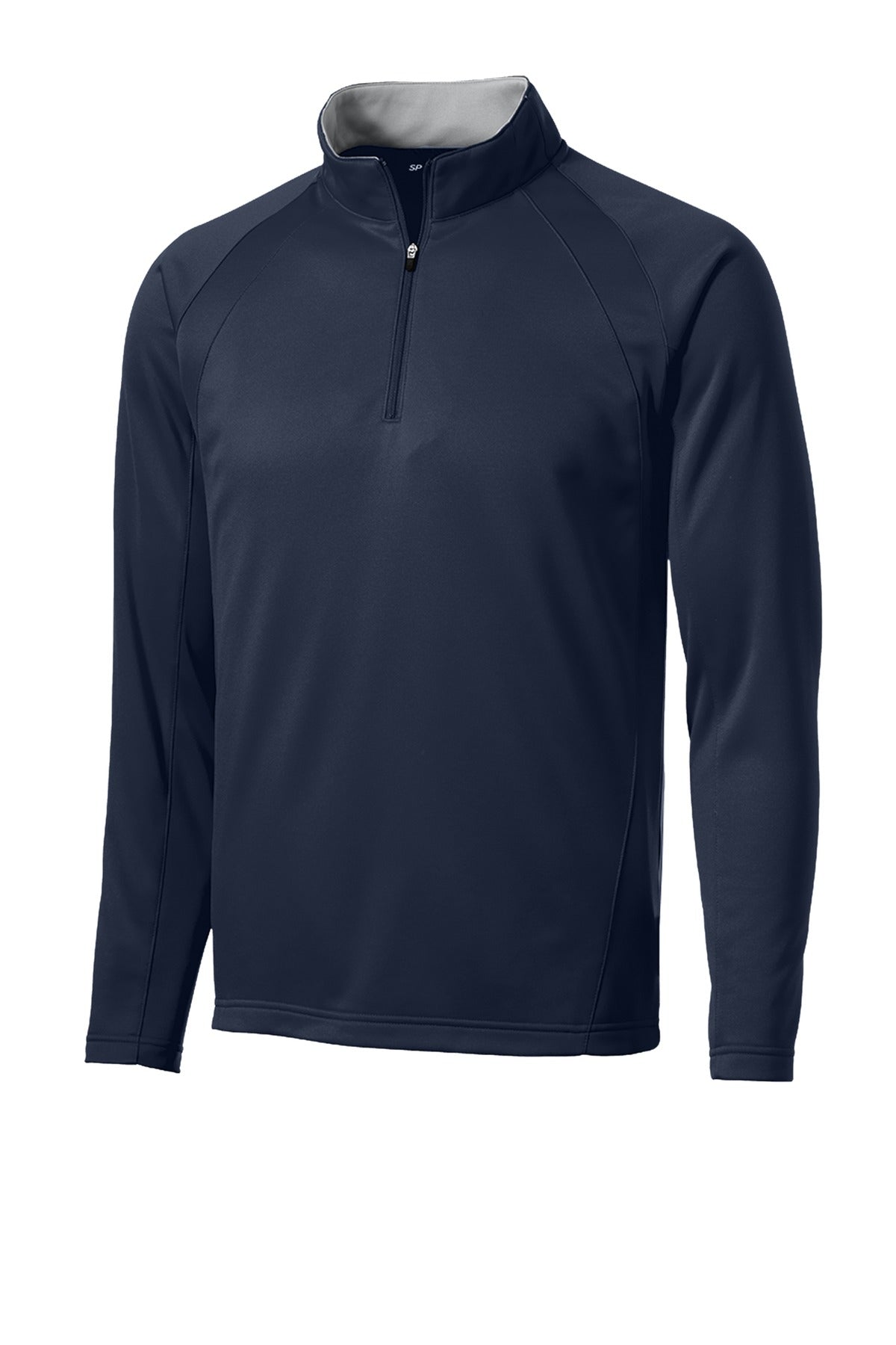 Sport-Tek Sport-Wick Fleece 1/4-Zip Pullover - Navy/ Silver