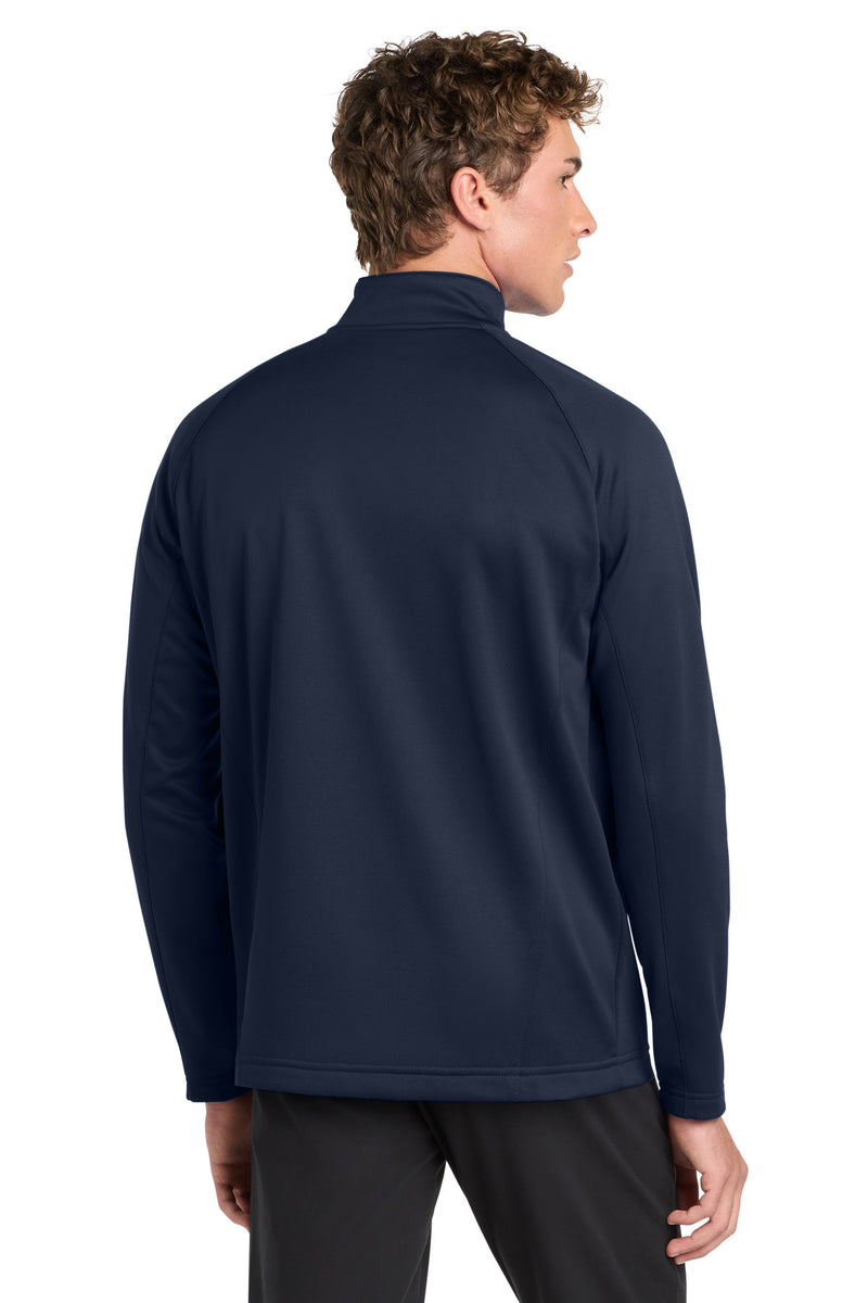 Sport-Tek Sport-Wick Fleece 1/4-Zip Pullover - Navy/ Silver