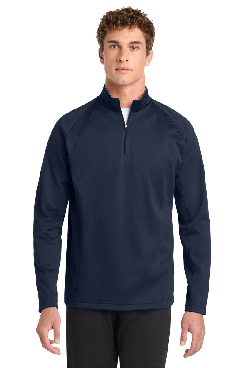 Sport-Tek Sport-Wick Fleece 1/4-Zip Pullover - Navy/ Silver