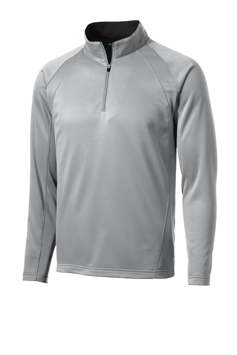 Sport-Tek Sport-Wick Fleece 1/4-Zip Pullover - Silver/ Black