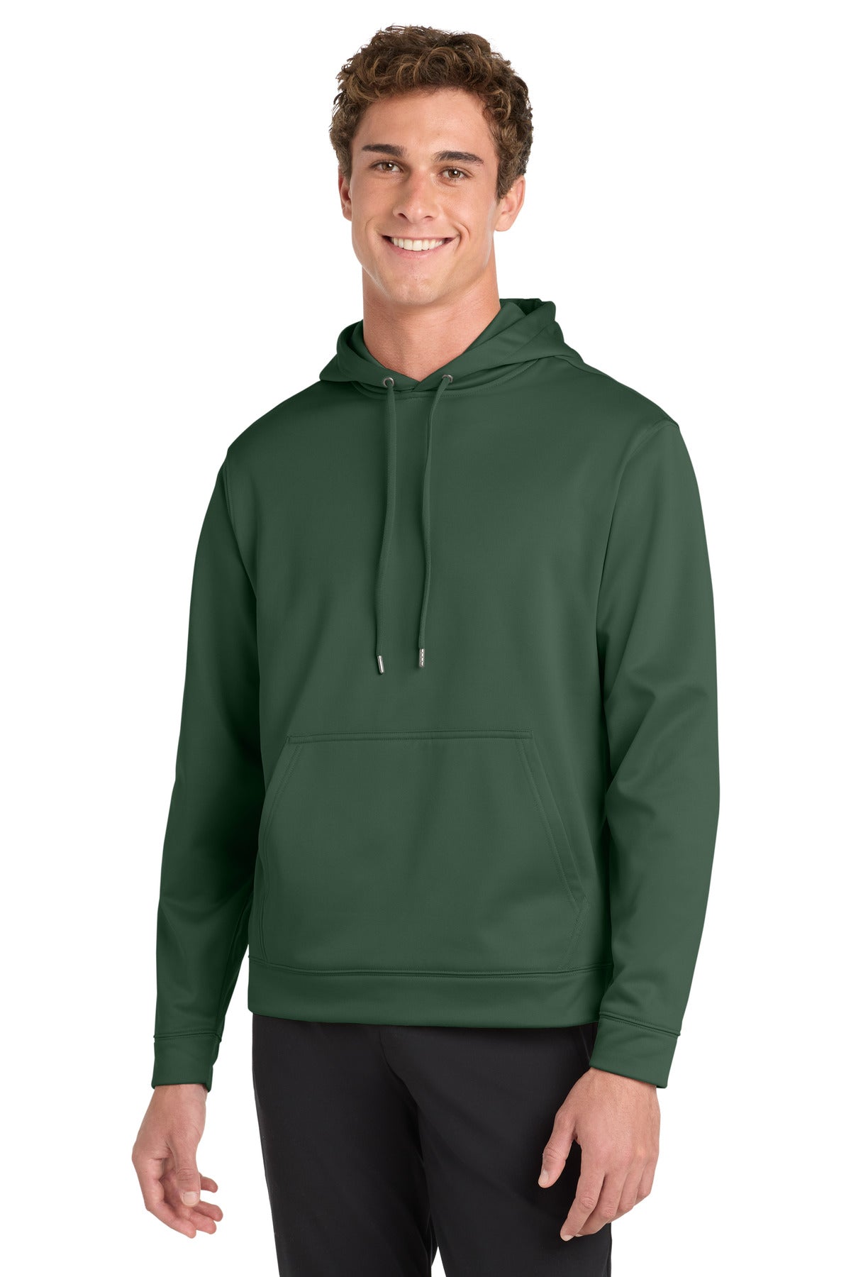 Sport-Tek Sport-Wick Fleece Hooded Pullover - Forest Green