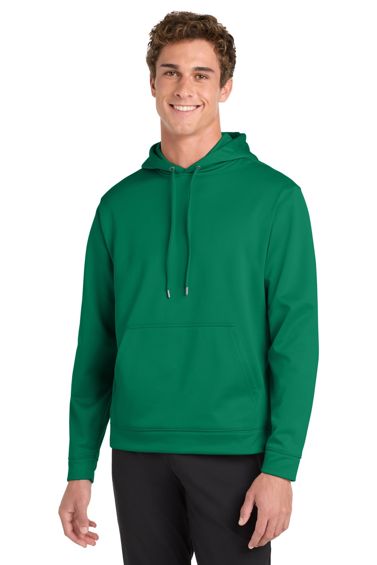 Sport-Tek Sport-Wick Fleece Hooded Pullover - Kelly Green