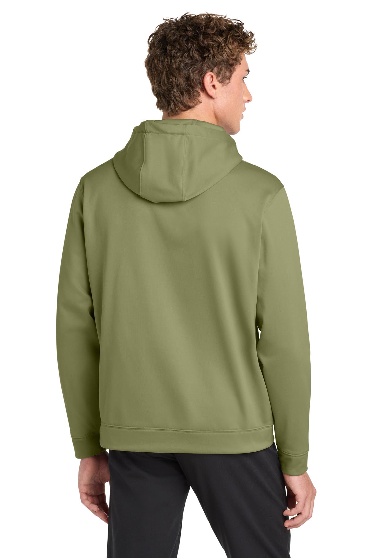 Sport-Tek Sport-Wick Fleece Hooded Pullover - Olive Drab Green