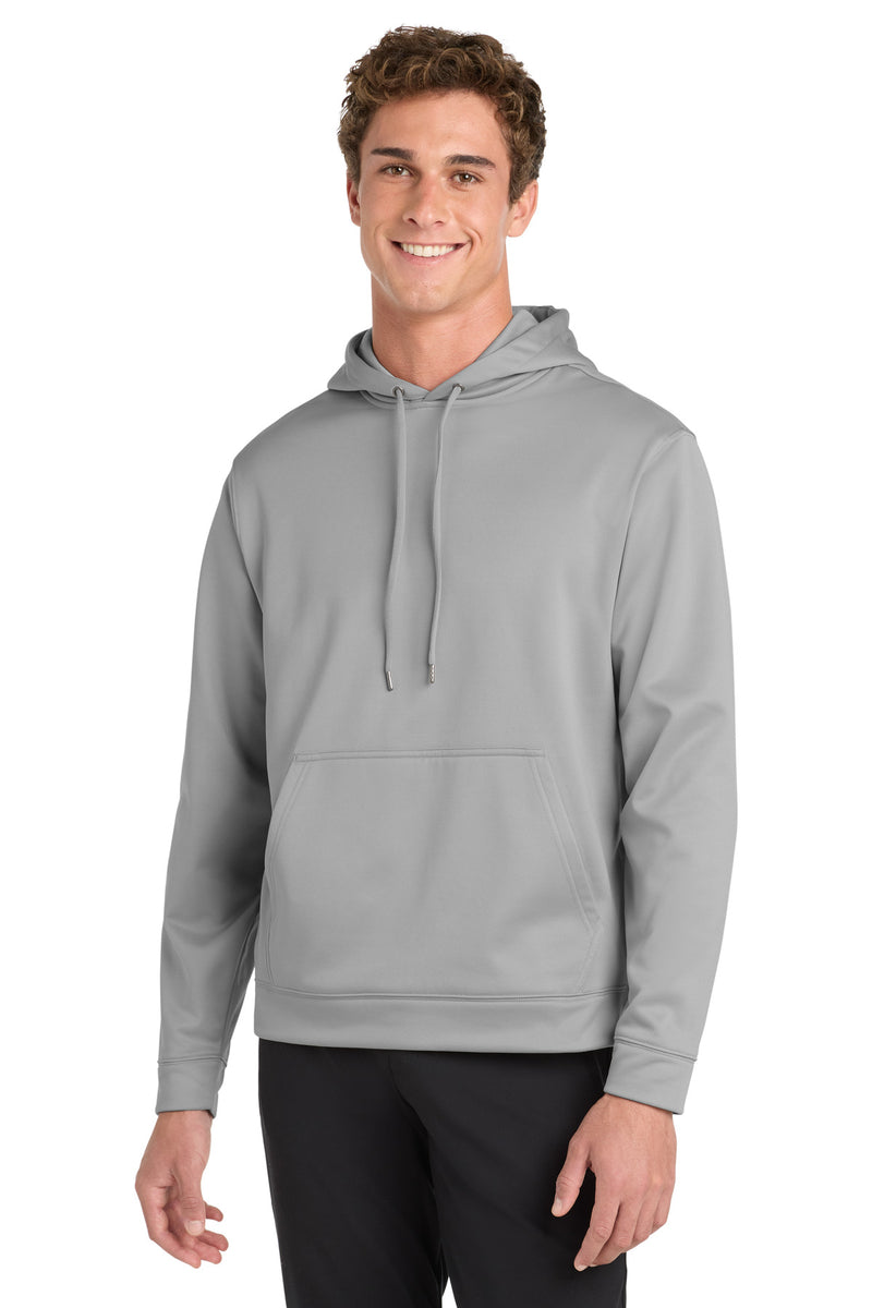 Sport-Tek Sport-Wick Fleece Hooded Pullover - Silver