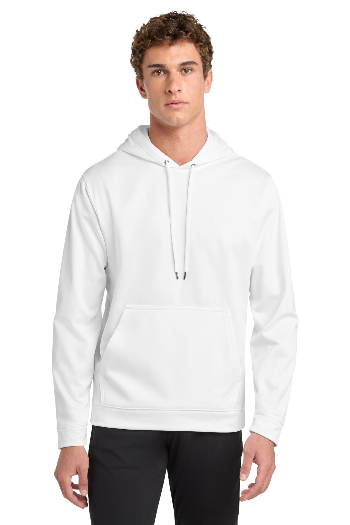 Sport-Tek Sport-Wick Fleece Hooded Pullover - White