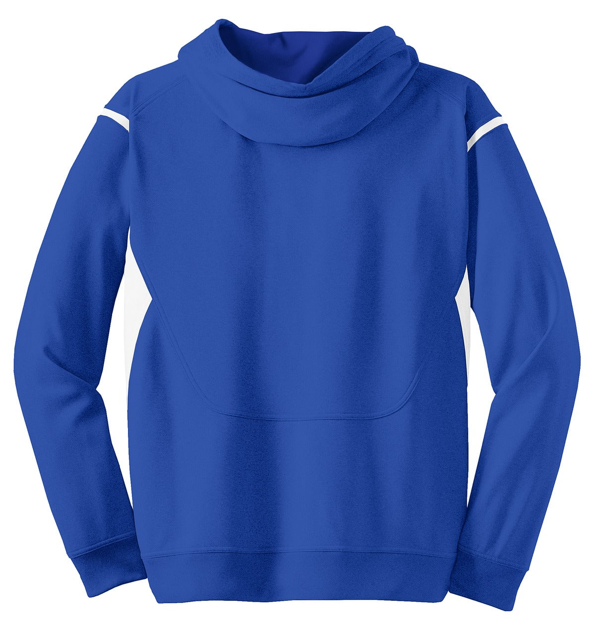 Sport-Tek Tech Fleece Colorblock Hooded Sweatshirt - True Royal/ White