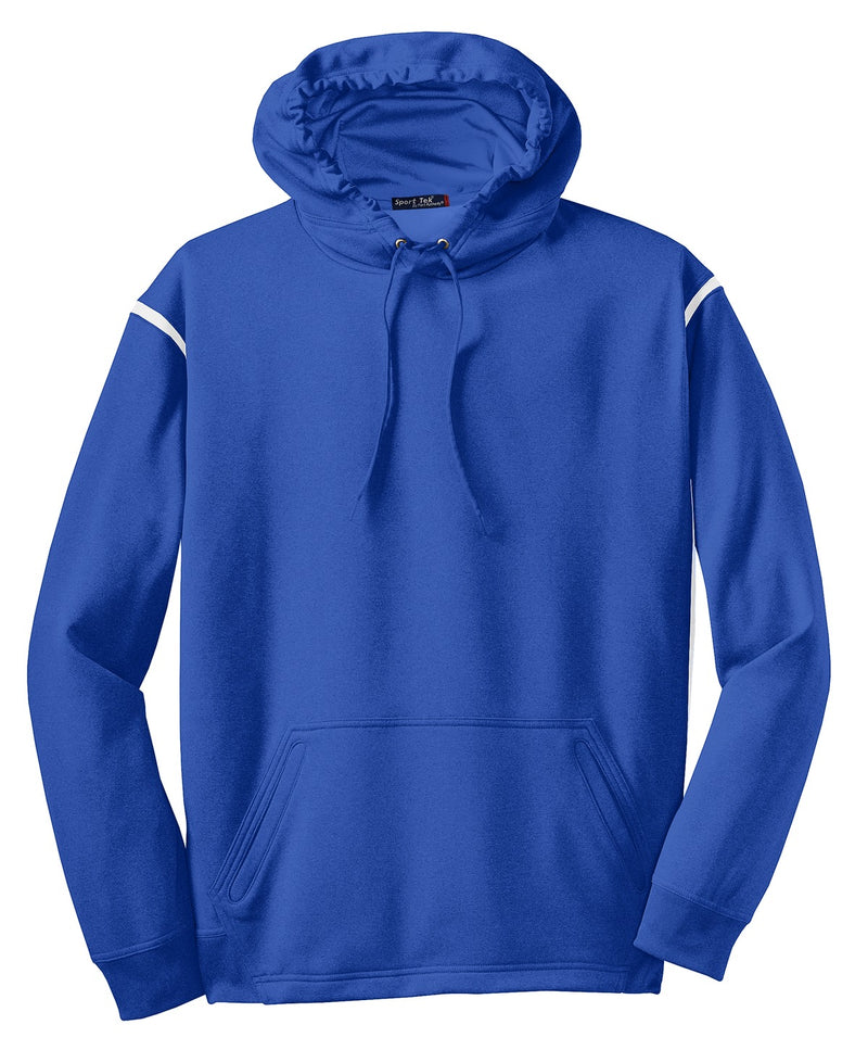 Sport-Tek Tech Fleece Colorblock Hooded Sweatshirt - True Royal/ White