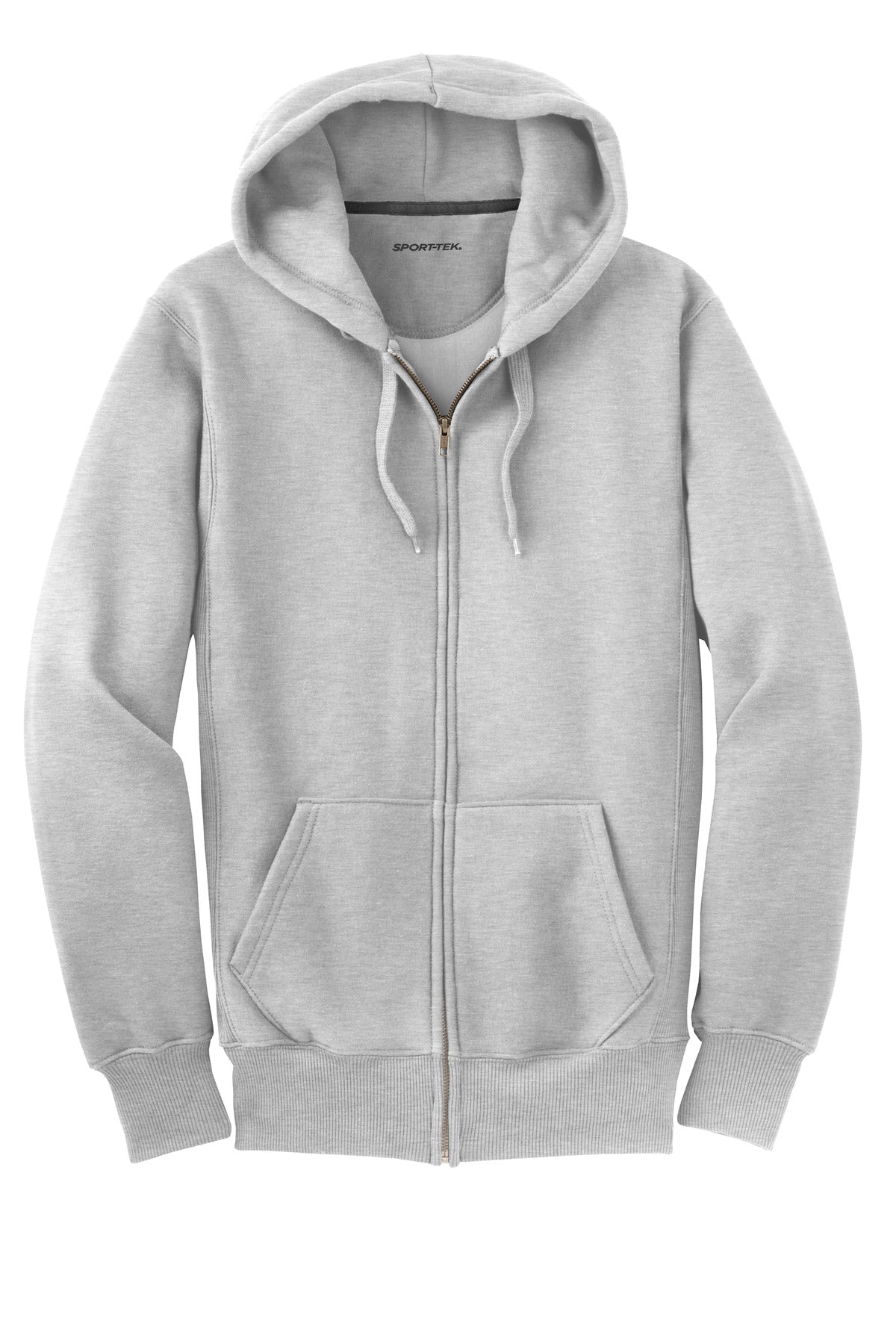 Sport-Tek Super Heavyweight Full-Zip Hooded Sweatshirt - Athletic Heather