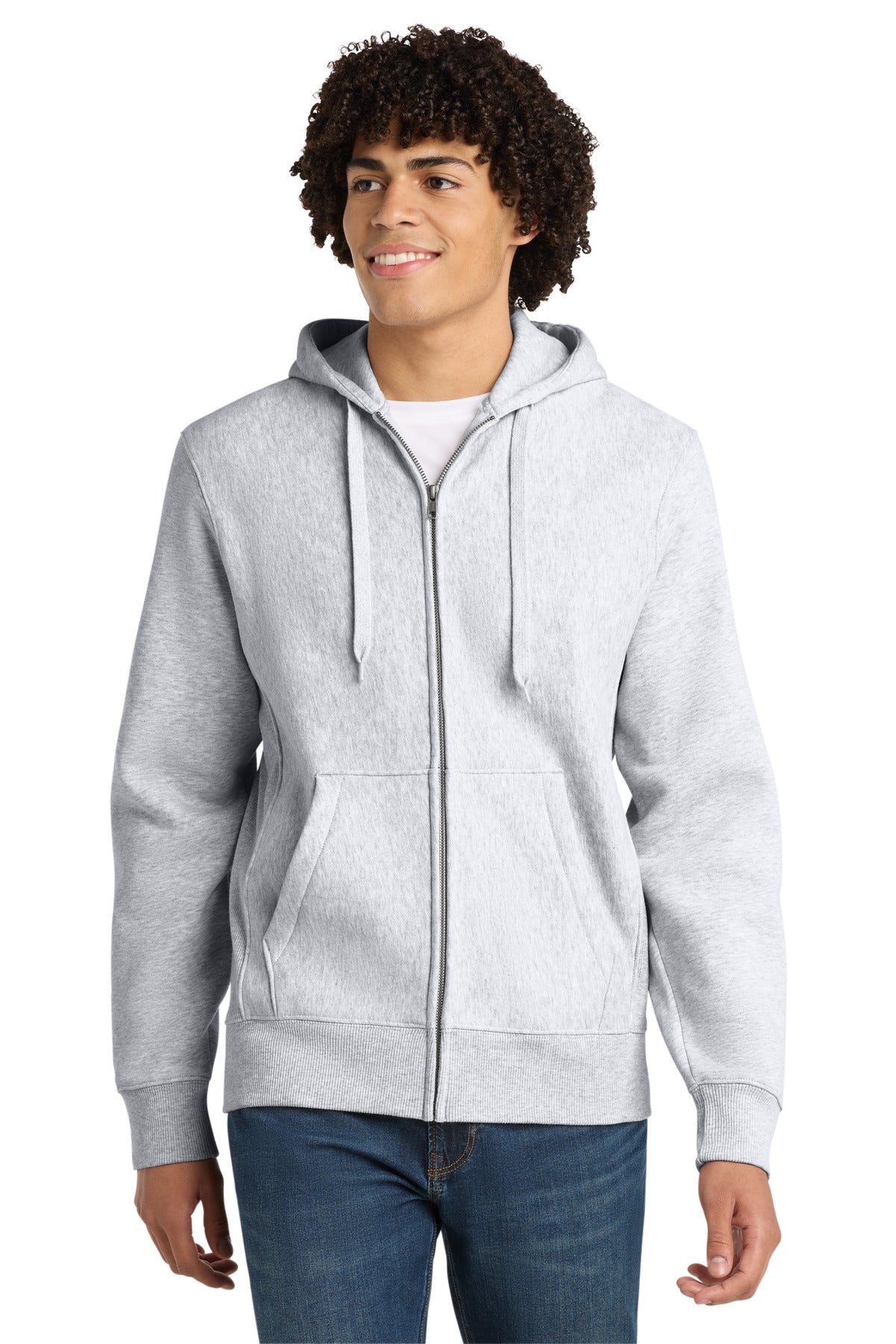 Sport-Tek Super Heavyweight Full-Zip Hooded Sweatshirt - Athletic Heather