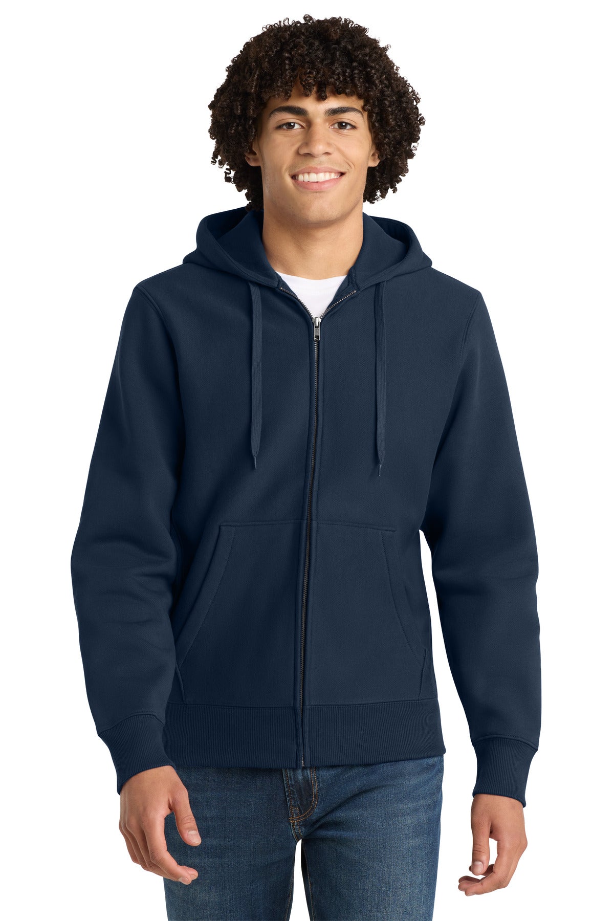 Sport-Tek Super Heavyweight Full-Zip Hooded Sweatshirt - True Navy