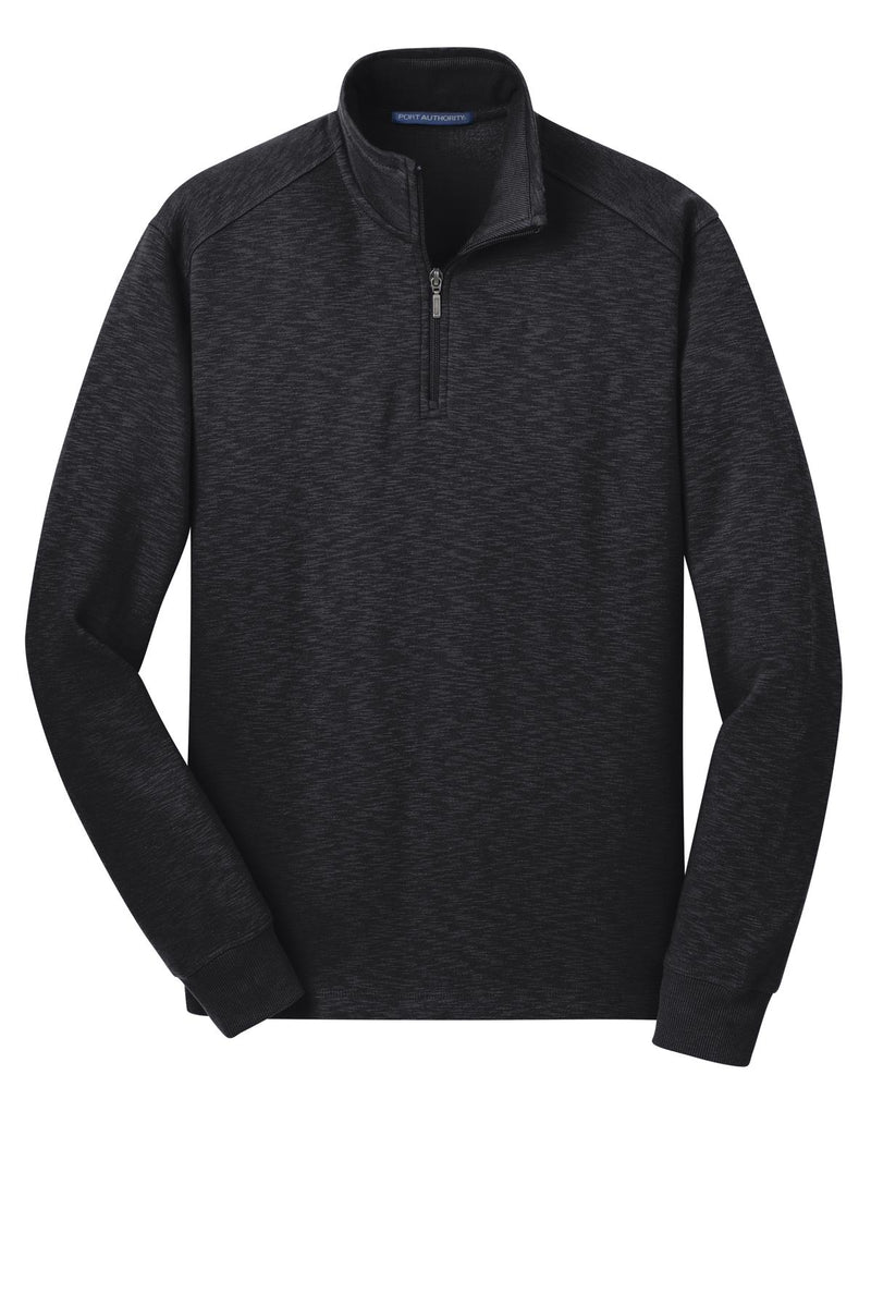 Port Authority Slub Fleece 1/4-Zip Pullover - Black