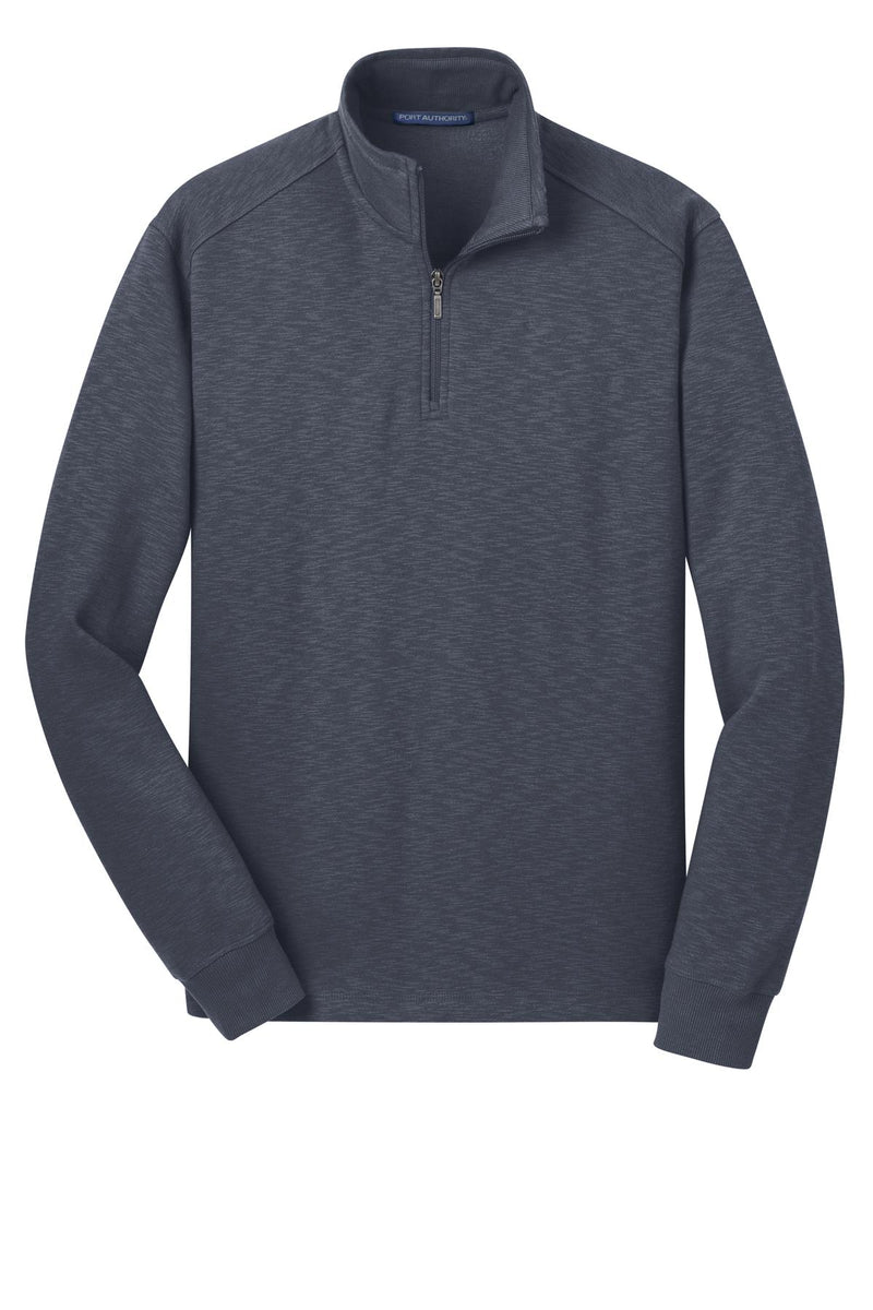 Port Authority Slub Fleece 1/4-Zip Pullover - Slate Grey