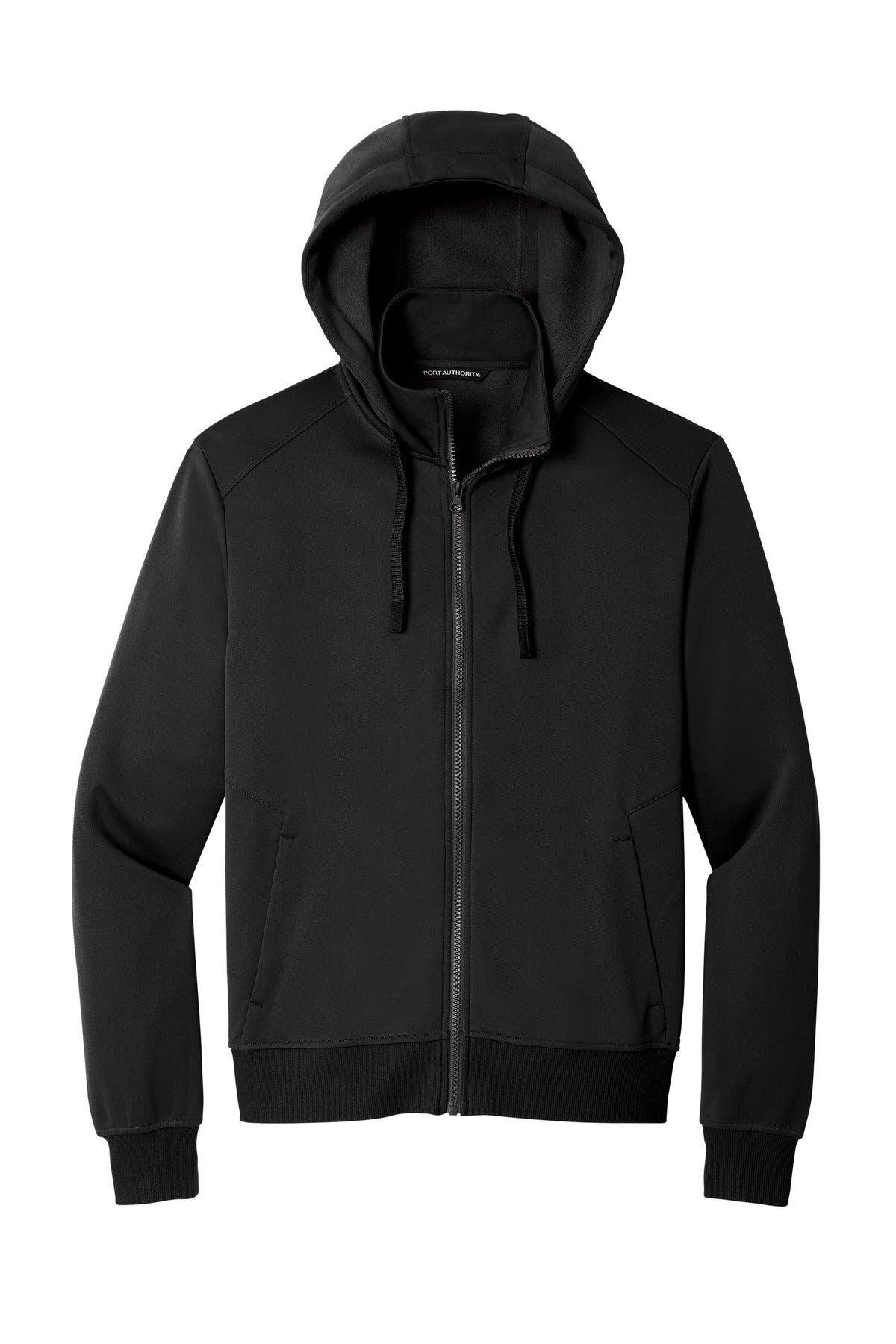 Port Authority Smooth Fleece Hooded Jacket - Deep Black