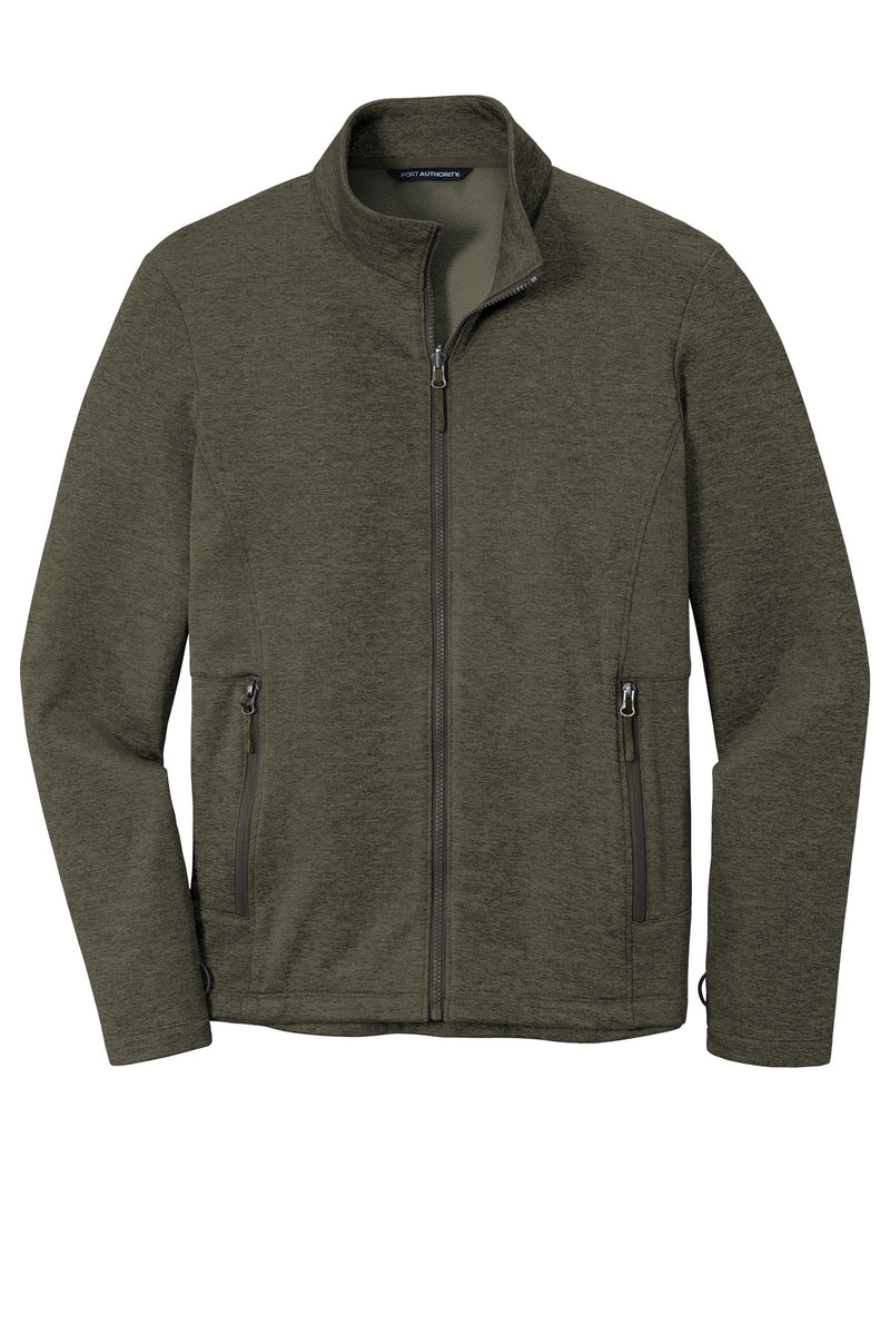 Port Authority  Collective Striated Fleece Jacket - Deep Olive Heather