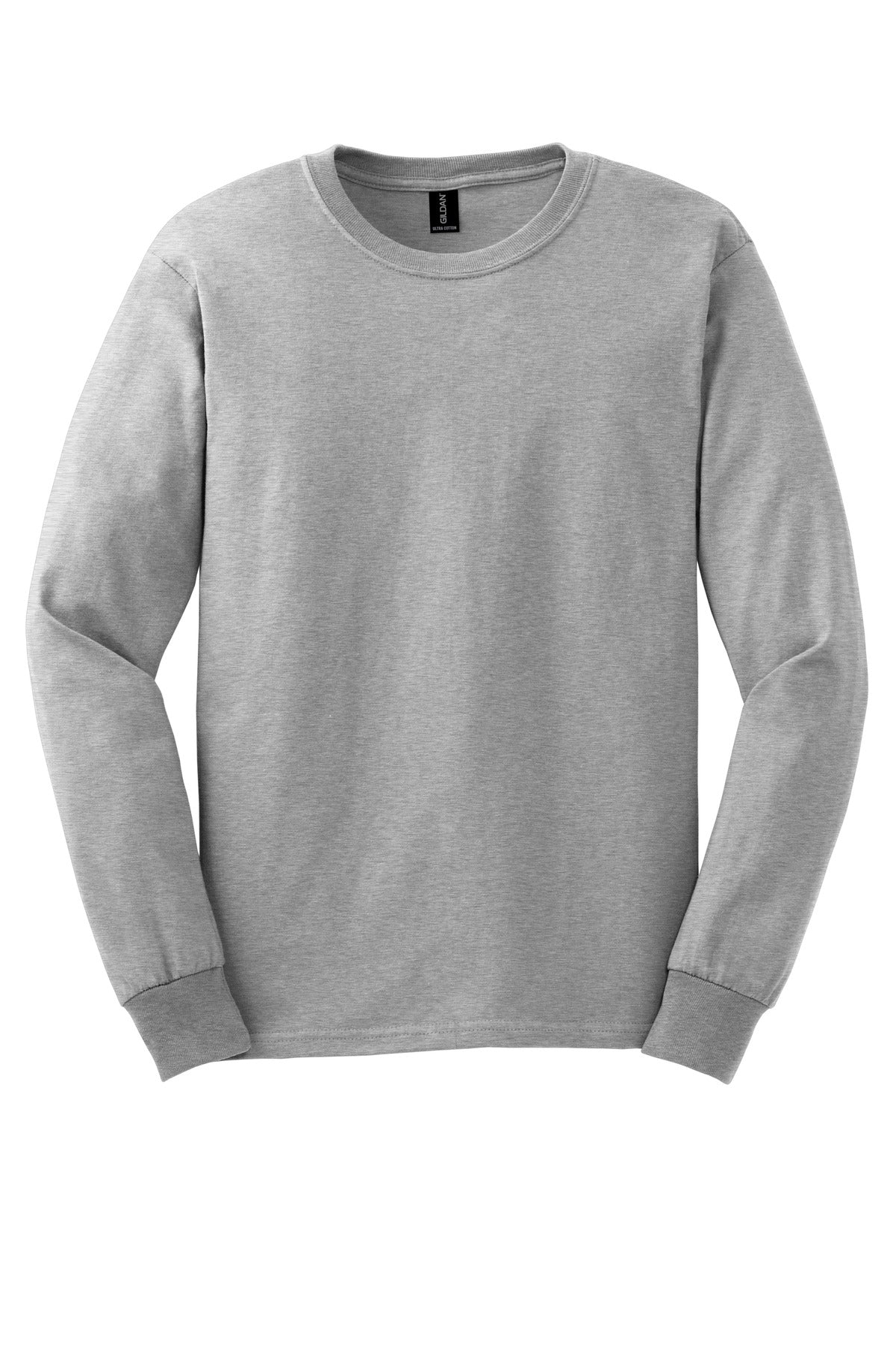 Gildan - Ultra Cotton 100% US Cotton Long Sleeve T-Shirt - Ash