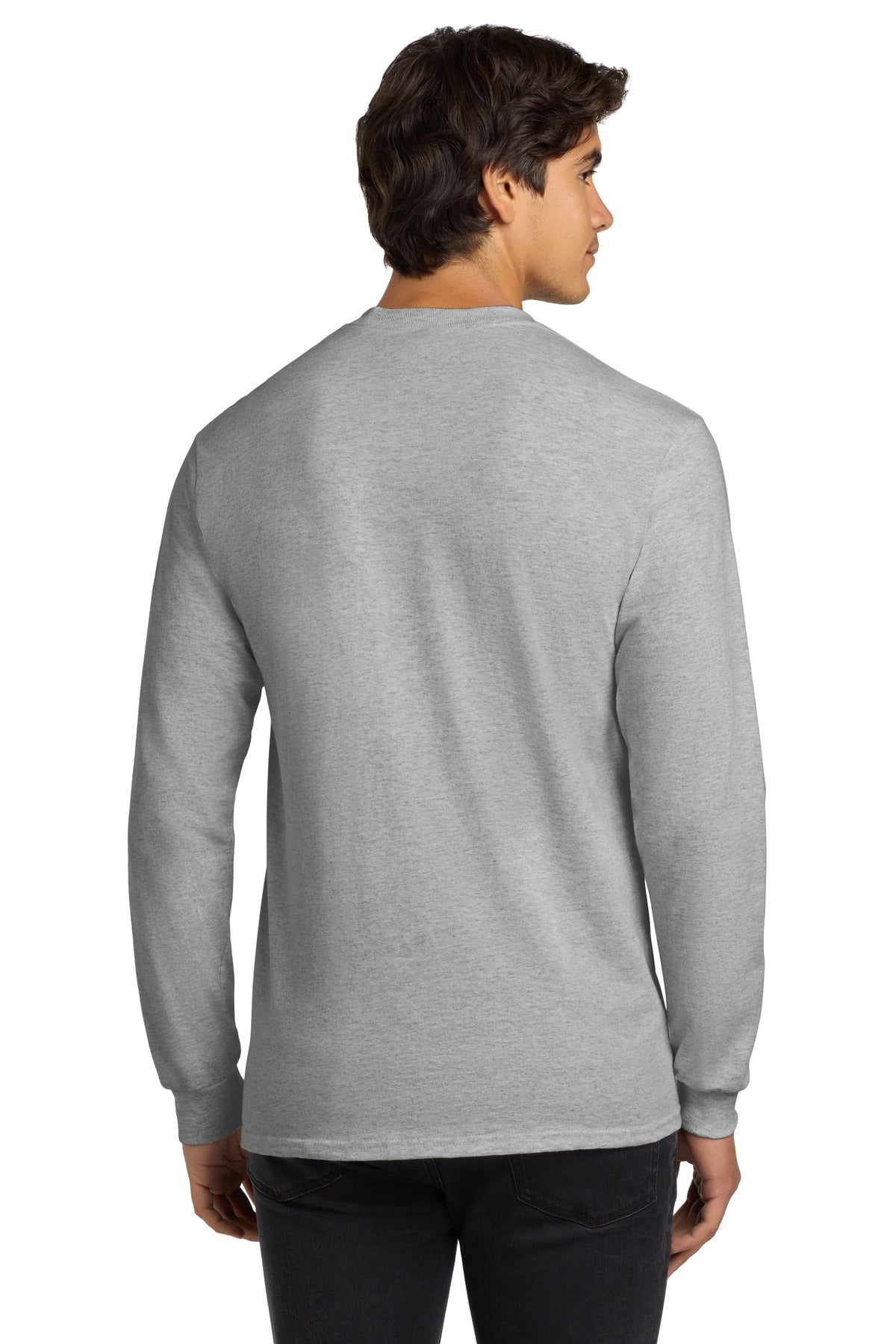 Gildan - Ultra Cotton 100% US Cotton Long Sleeve T-Shirt - Ash