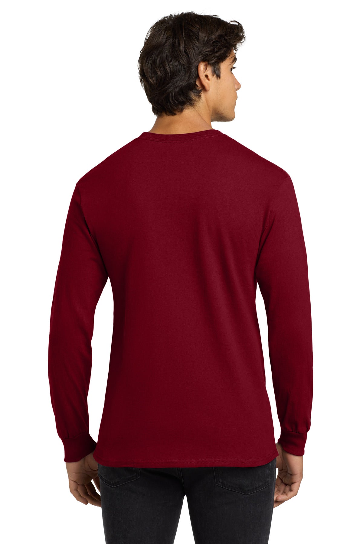 Gildan - Ultra Cotton 100% US Cotton Long Sleeve T-Shirt - Cardinal Red