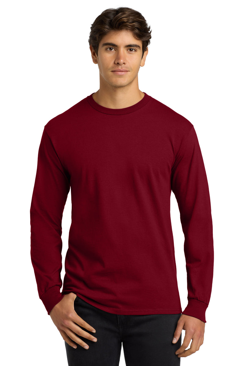 Gildan - Ultra Cotton 100% US Cotton Long Sleeve T-Shirt - Cardinal Red