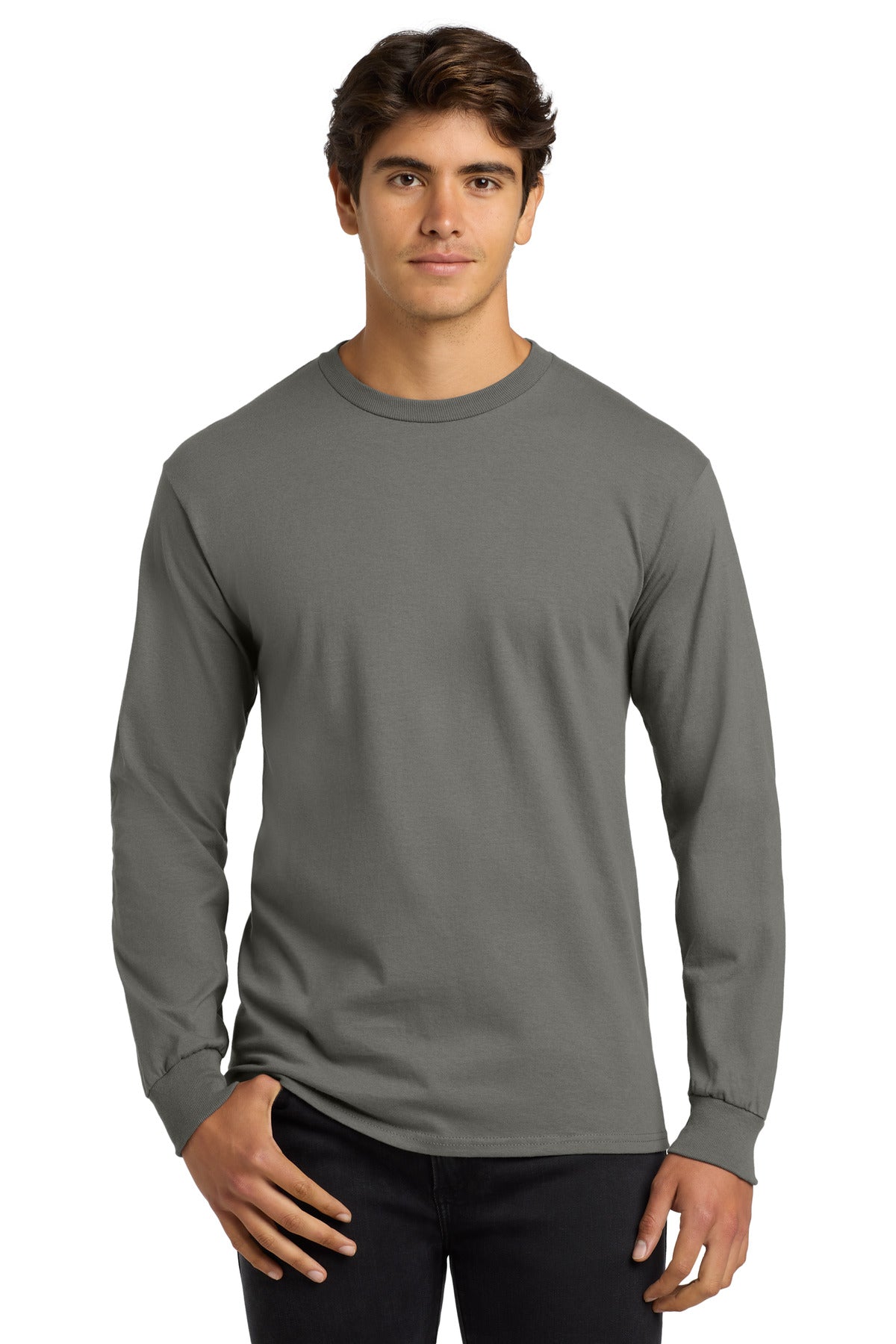 Gildan - Ultra Cotton 100% US Cotton Long Sleeve T-Shirt - Charcoal