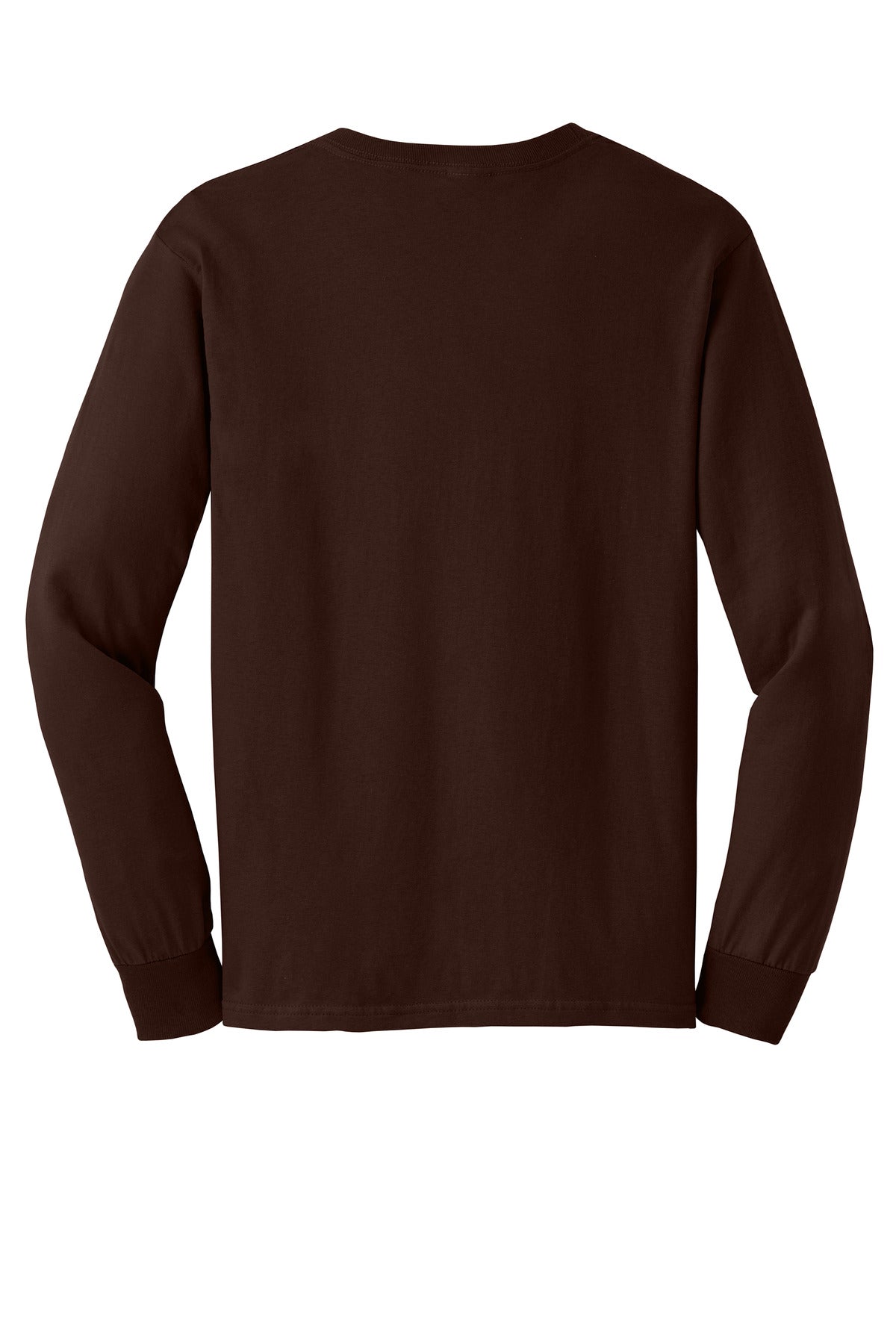 Gildan - Ultra Cotton 100% US Cotton Long Sleeve T-Shirt - Dark Chocolate
