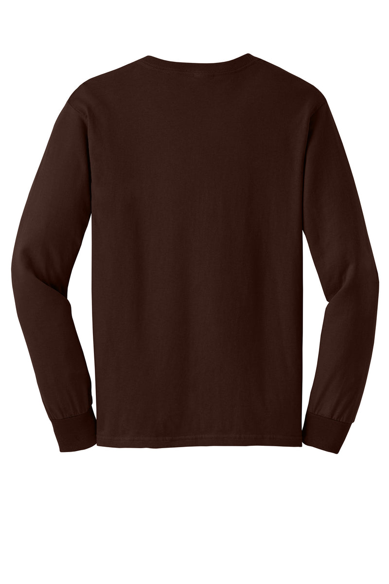 Gildan - Ultra Cotton 100% US Cotton Long Sleeve T-Shirt - Dark Chocolate